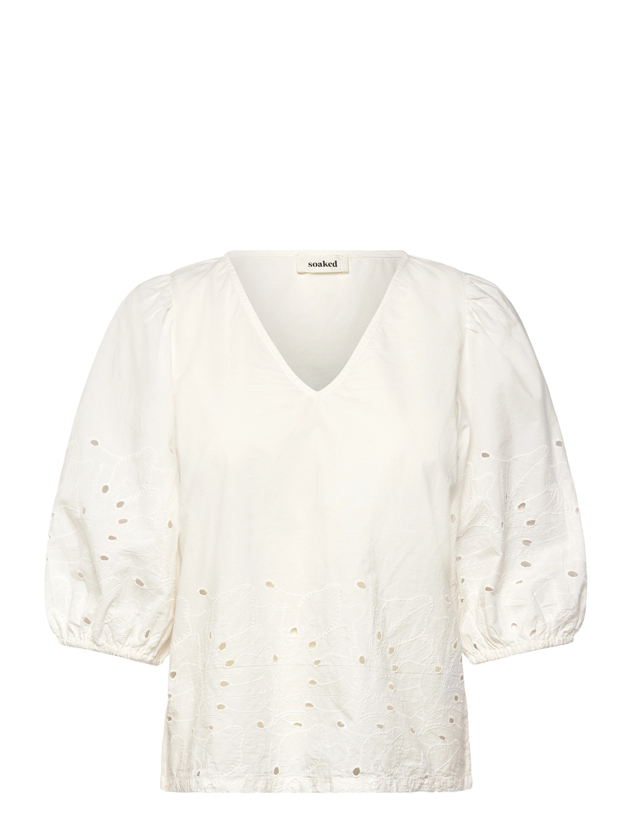 SOAKED IN LUXURY Slmanja Bluse Ss Weiß - L - Damen