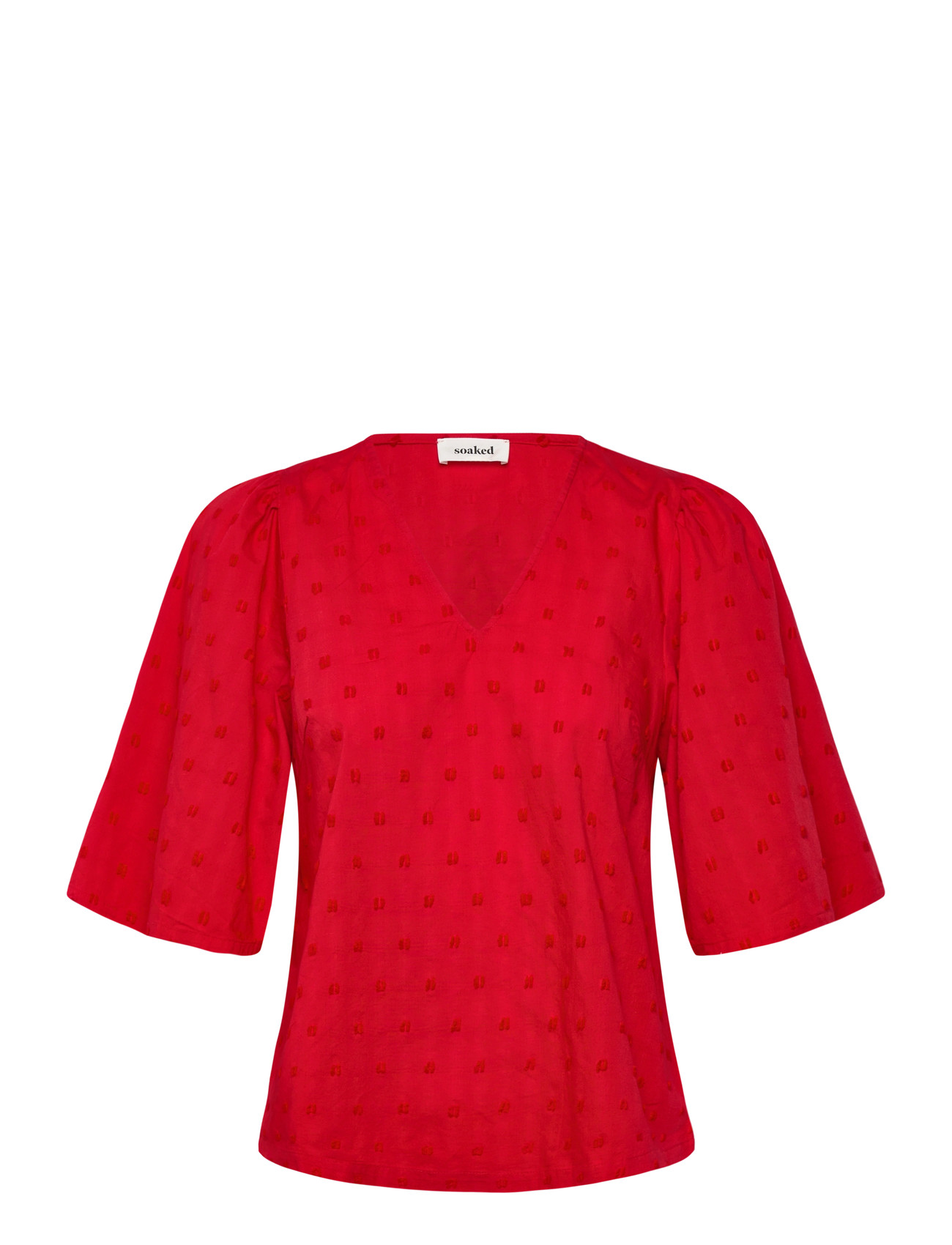 SOAKED IN LUXURY Slsunela Felisia Oberteil Ss Rot - L - Damen
