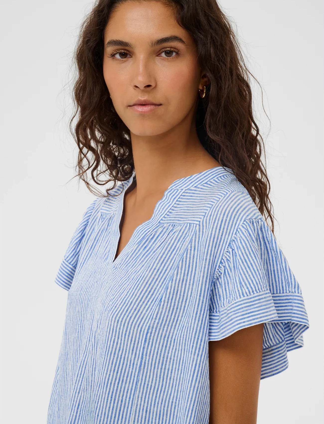 Soaked in Luxury Slaria Blouse, XL, Blue, Bluser > Kortærmede, Dame