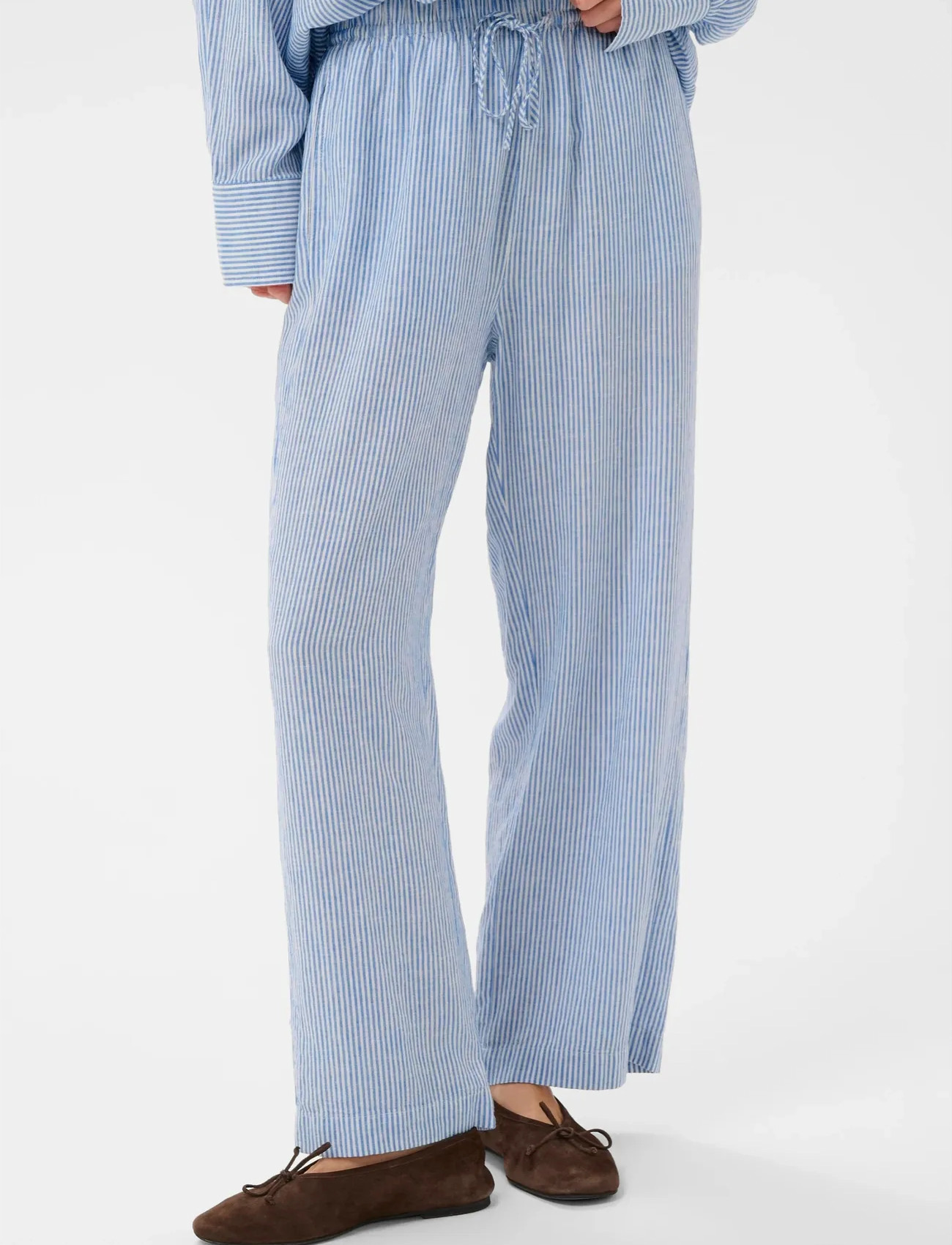 Soaked in Luxury Slaria Pants, L, Blue, Bukser > Brede Ben, Dame