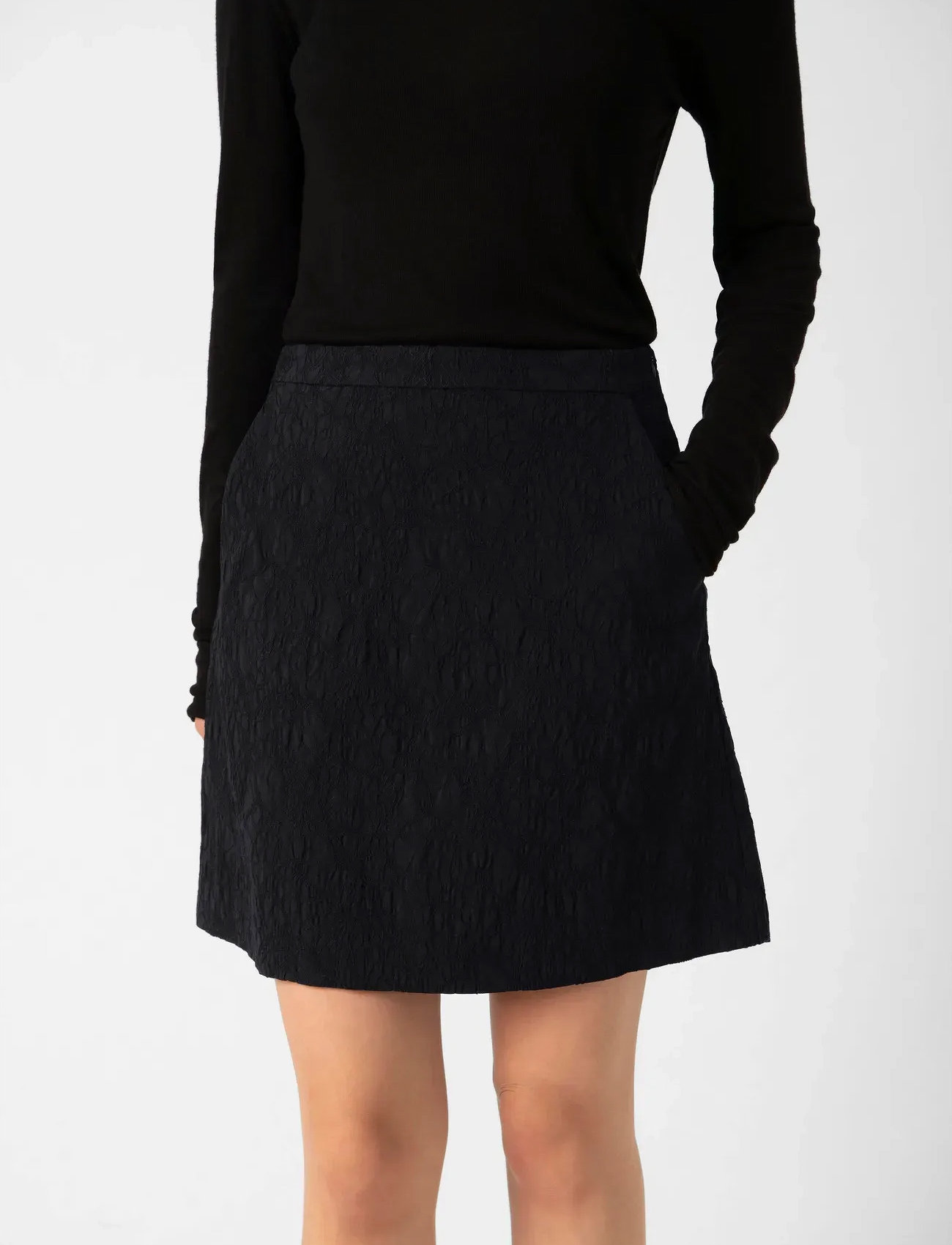 Soaked in Luxury Slmaybel Corinne Aline Skirt, L, Black, Nederdele > Korte Nederdele, Dame
