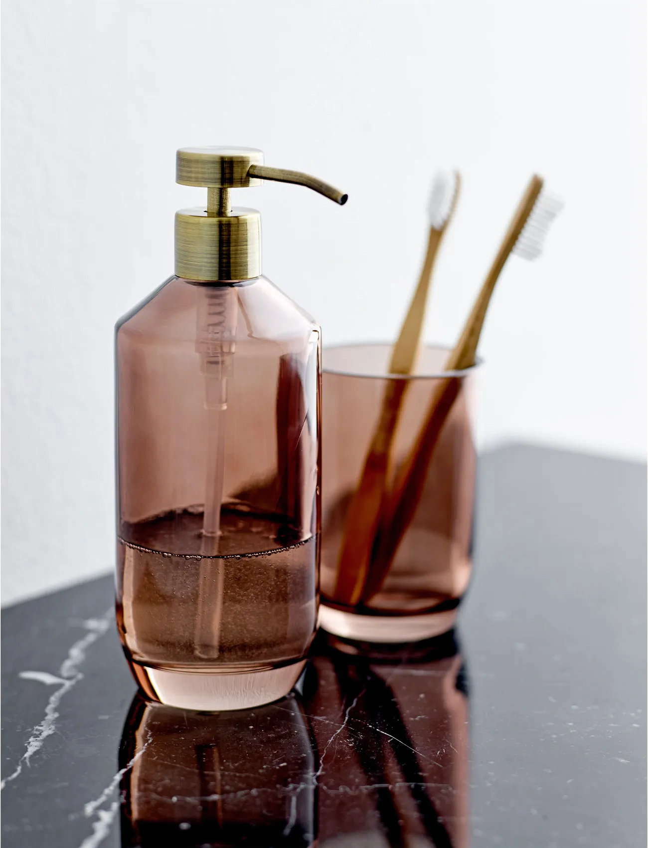 Södahl Tandbørsteholder Vintage Brown Glas, 7.5X11 cm, Brown, Badeværelsesinteriør > Tandbørsteholder, Unisex