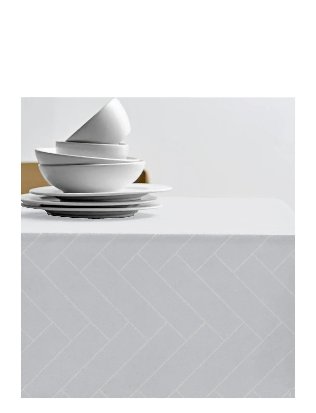 SÖDAHL Dug 140X270 Tiles Damask Weiß Weiß - 140X270CM - Unisex