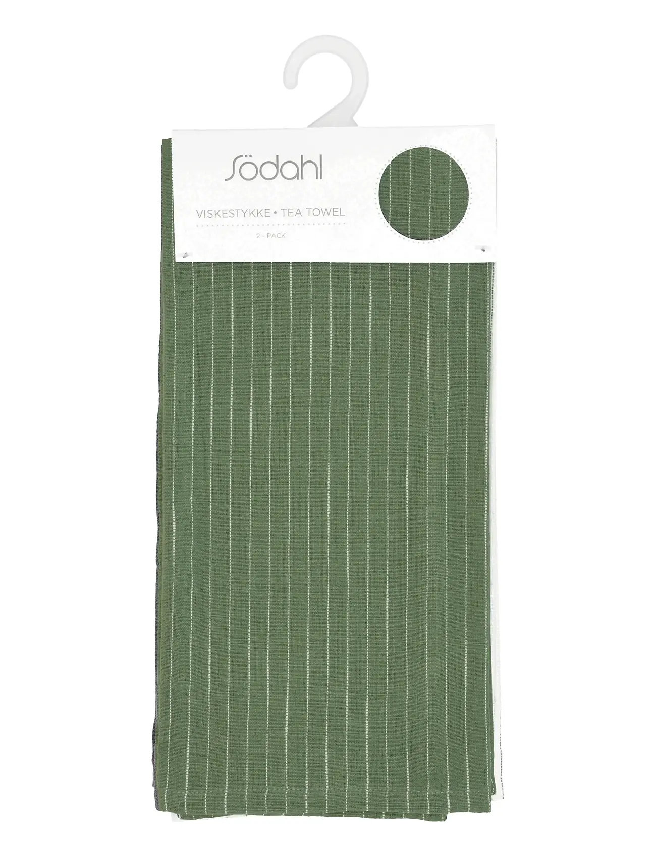 SÖDAHL Viskestykke 50X70 Line 2 Stk. Olive/Weiß Patterned - 50X70CM - Unisex