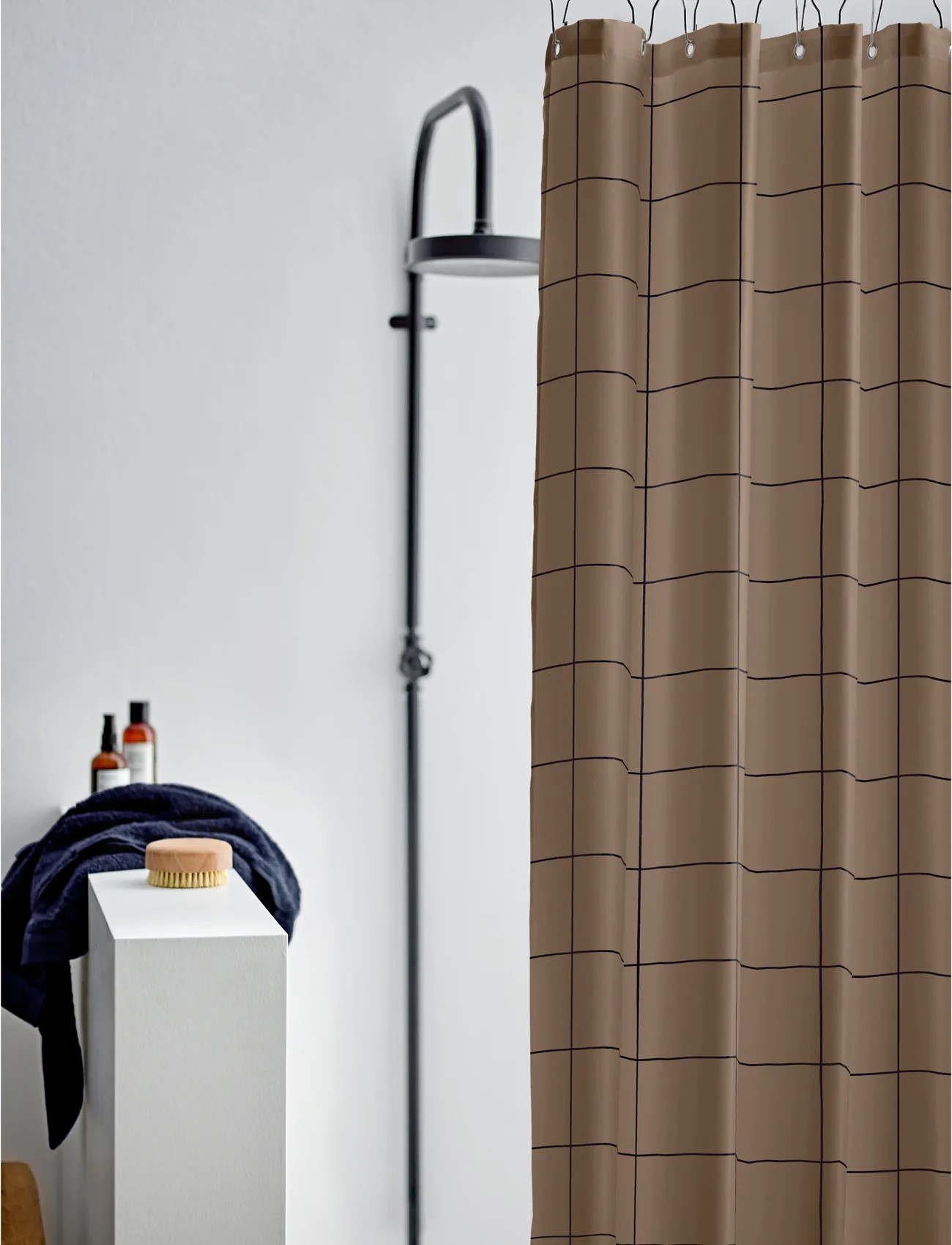 Södahl Badeforhæng Vista, 180X220 cm x 220, Brown, Tekstiler Til Badeværelset > Bruseforhæng, Unisex