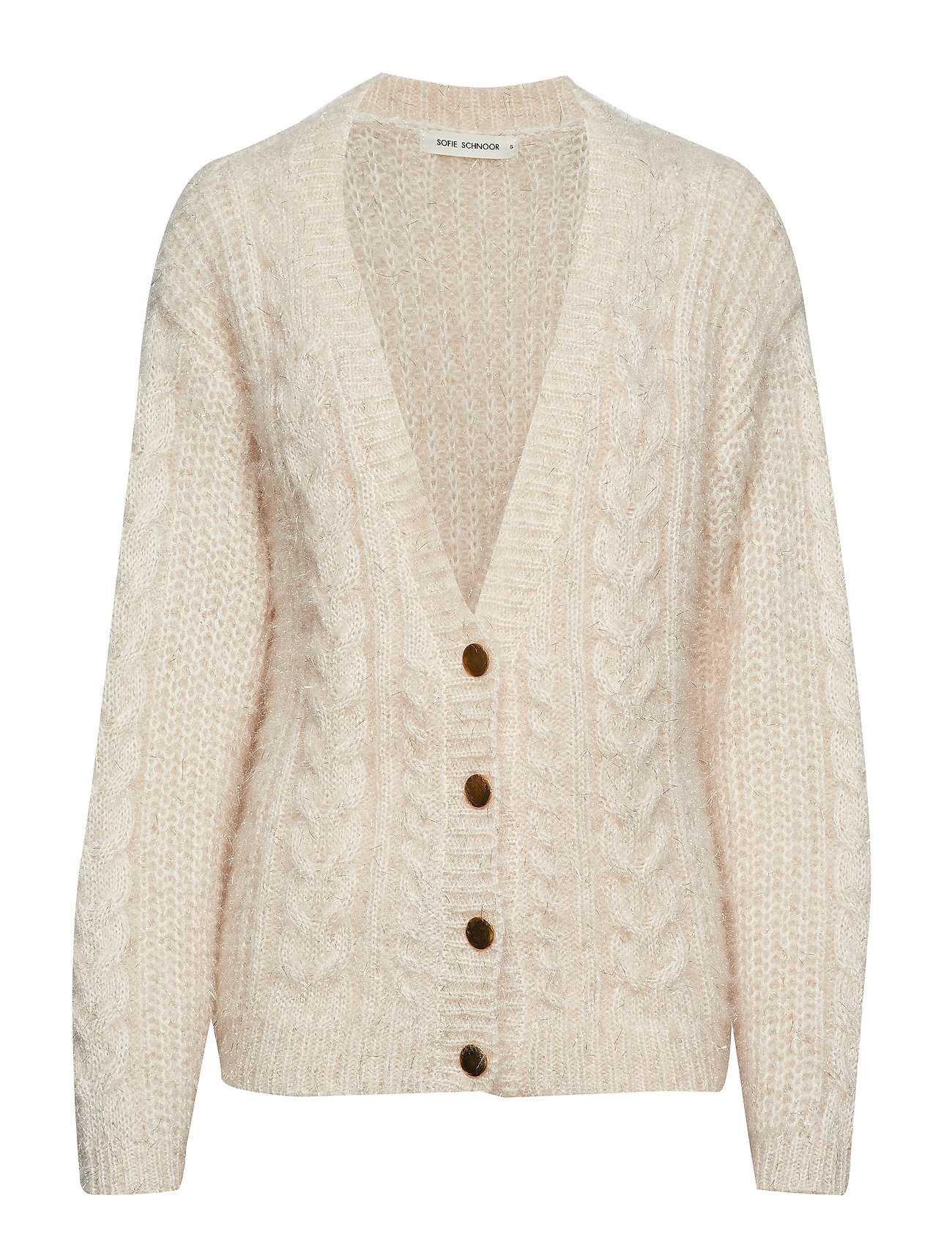 Sofie Schnoor Cardigan Stickad Tröja Creme [Color: OFF WHITE ][Sex: Women ][Sizes: M,L,XL ]