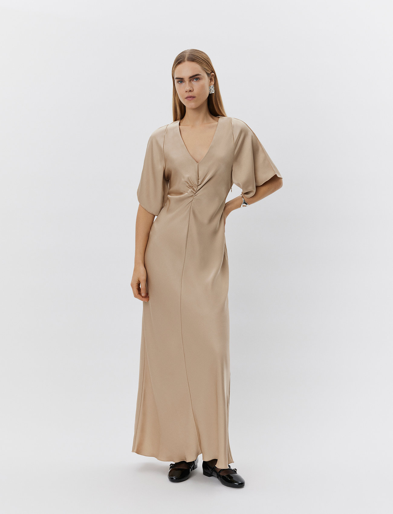 Sofie Schnoor Julietsw Dress, 38, Beige, Dresses - Maxi Dame