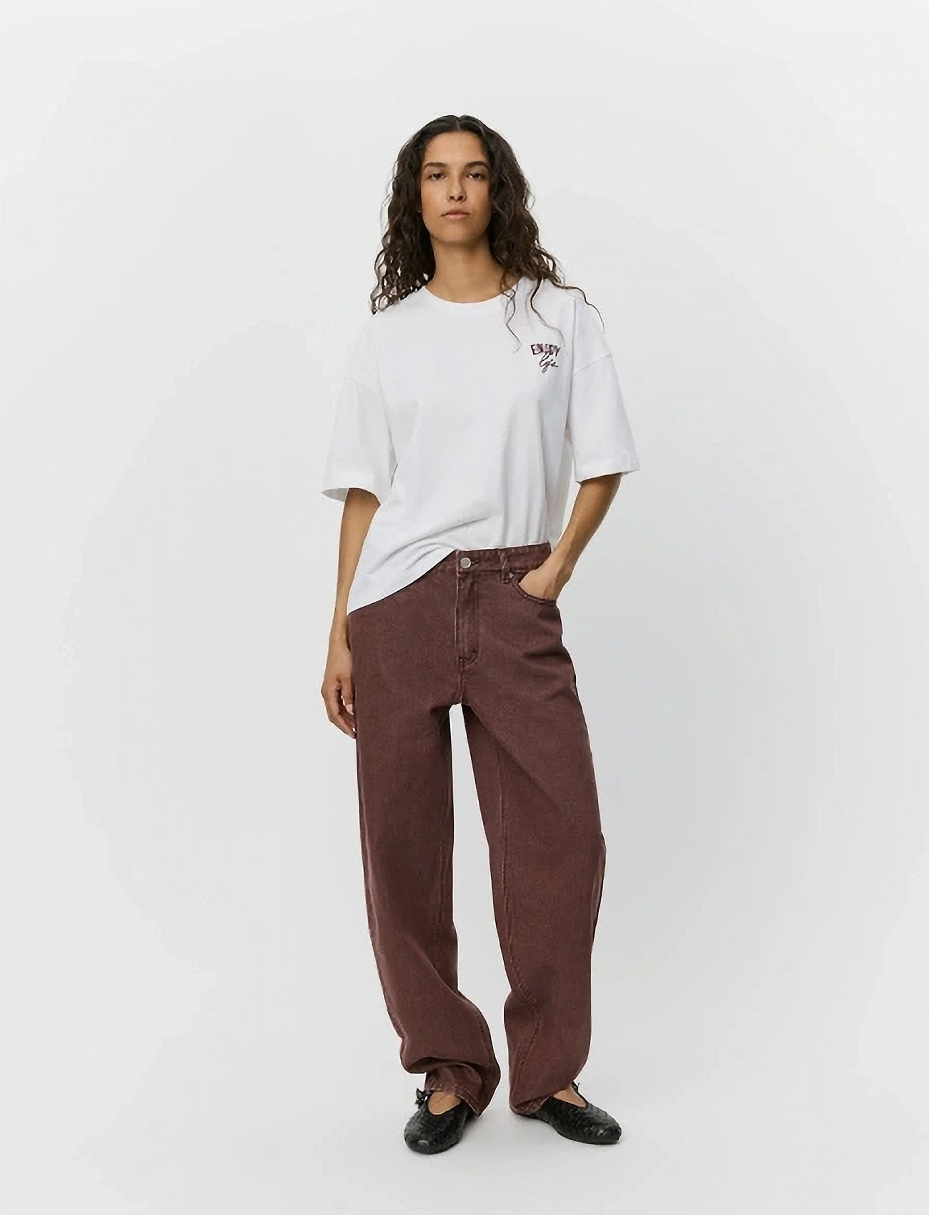 Sofie Schnoor Tokyosw Jeans, 42, Brown, Jeans > Vidde, Dame
