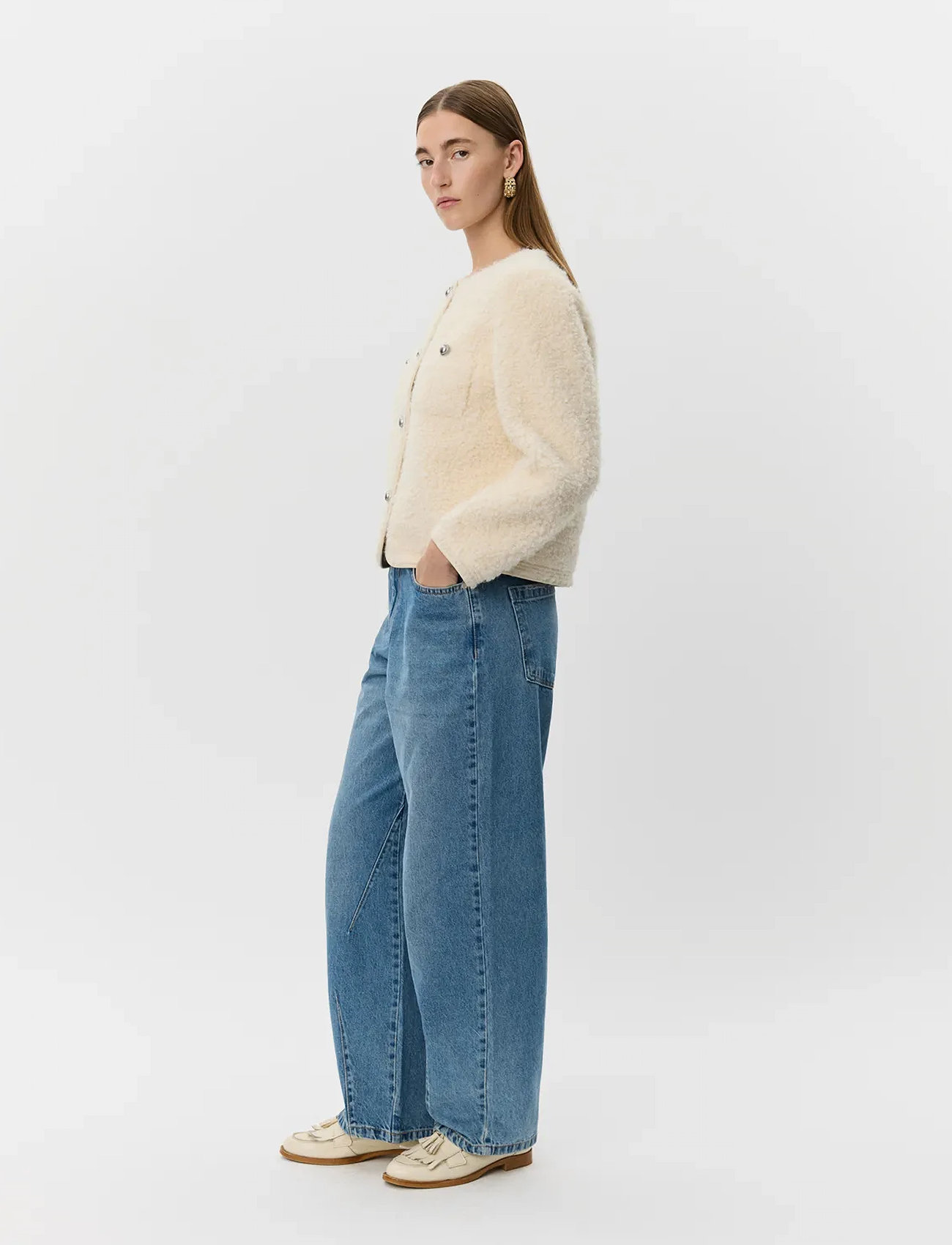 Sofie Schnoor Benedictesw Jacket, 42, Cream, Blazere > Bouclé Blazere, Dame