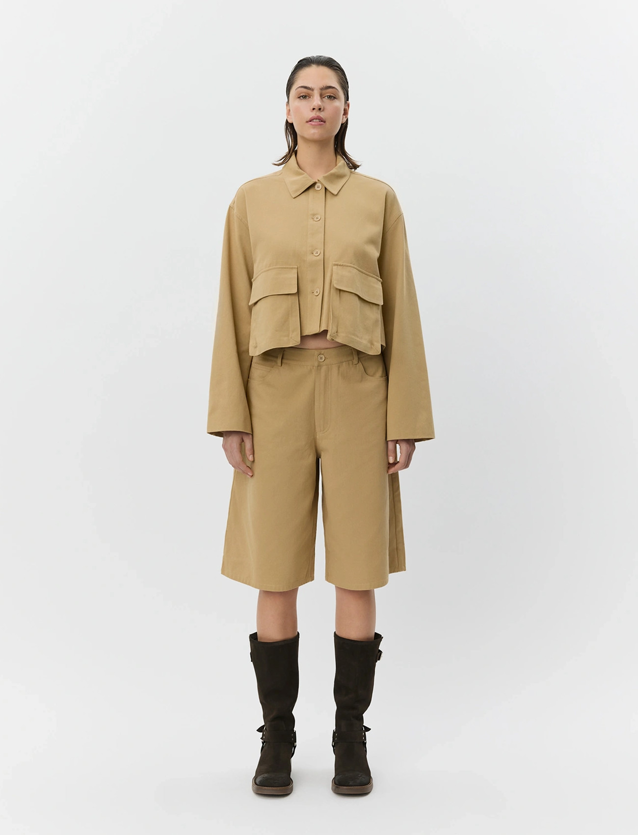 Sofie Schnoor Harleysw Bermuda Shorts, 42, Beige, Shorts > Bermudas, Dame