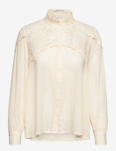 Shirt - blouses met lange mouwen - peach off white