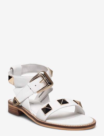 Sandal - platta sandaler - white