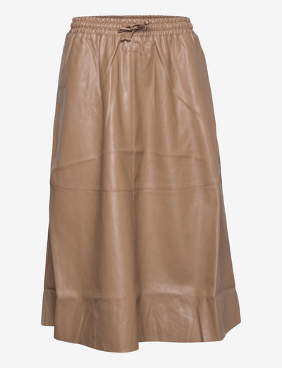 Skirt - midi nederdele - dusty brown