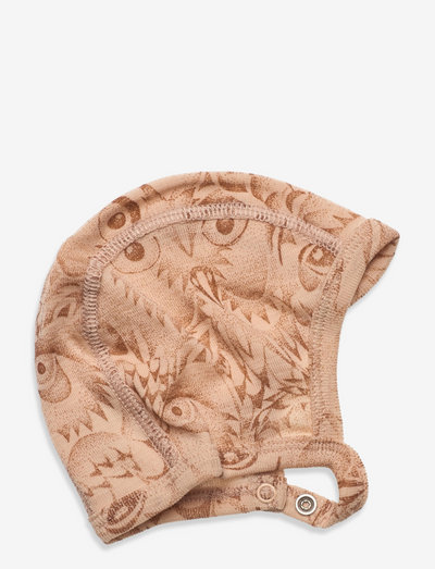 SGHattie Hello Owl wool Hat - czapeczki dla niemowląt - cuban sand