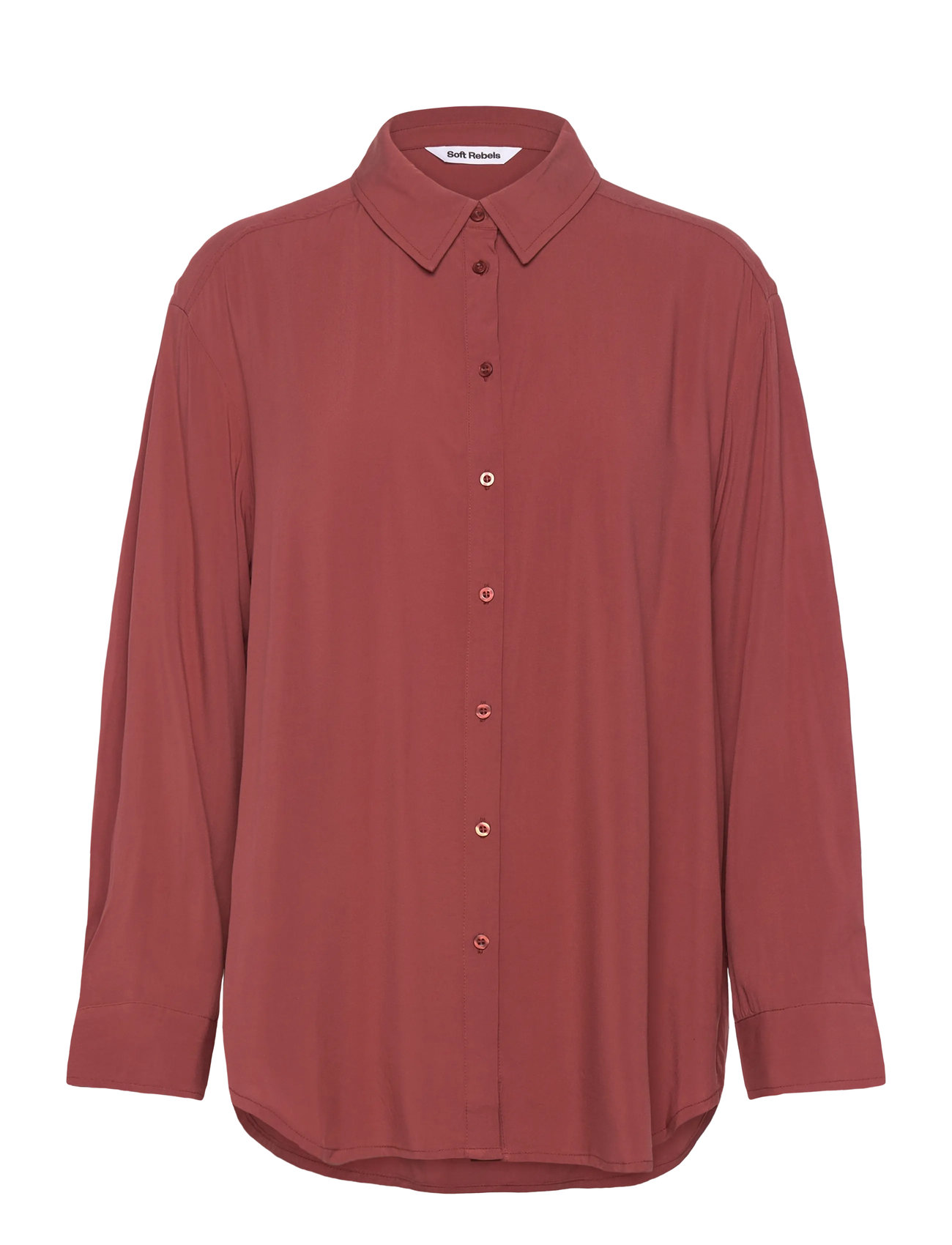 SOFT REBELS Srfreedom Loose Shirt Burgundy - S - Damen
