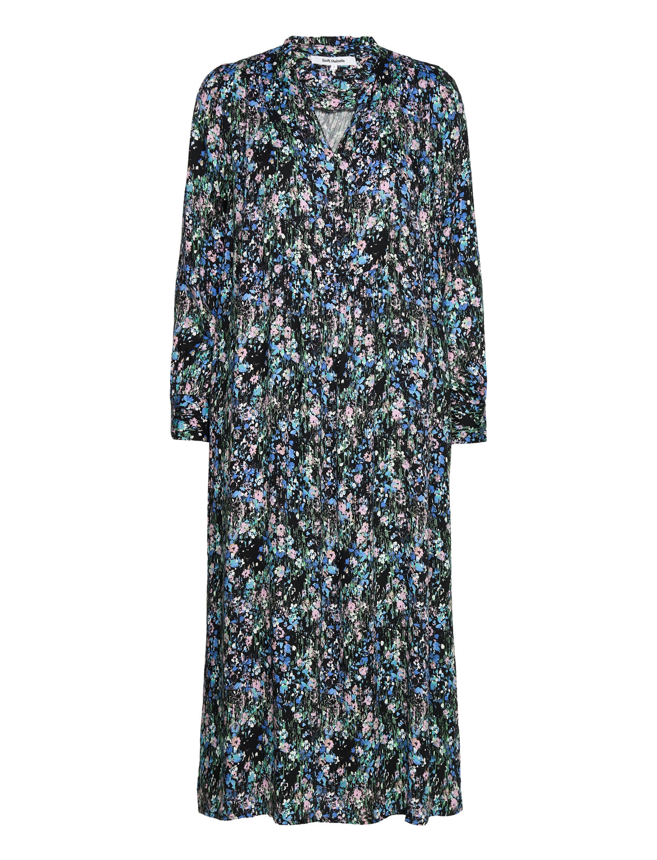 Srember Midi Dress Navy Soft Rebels
