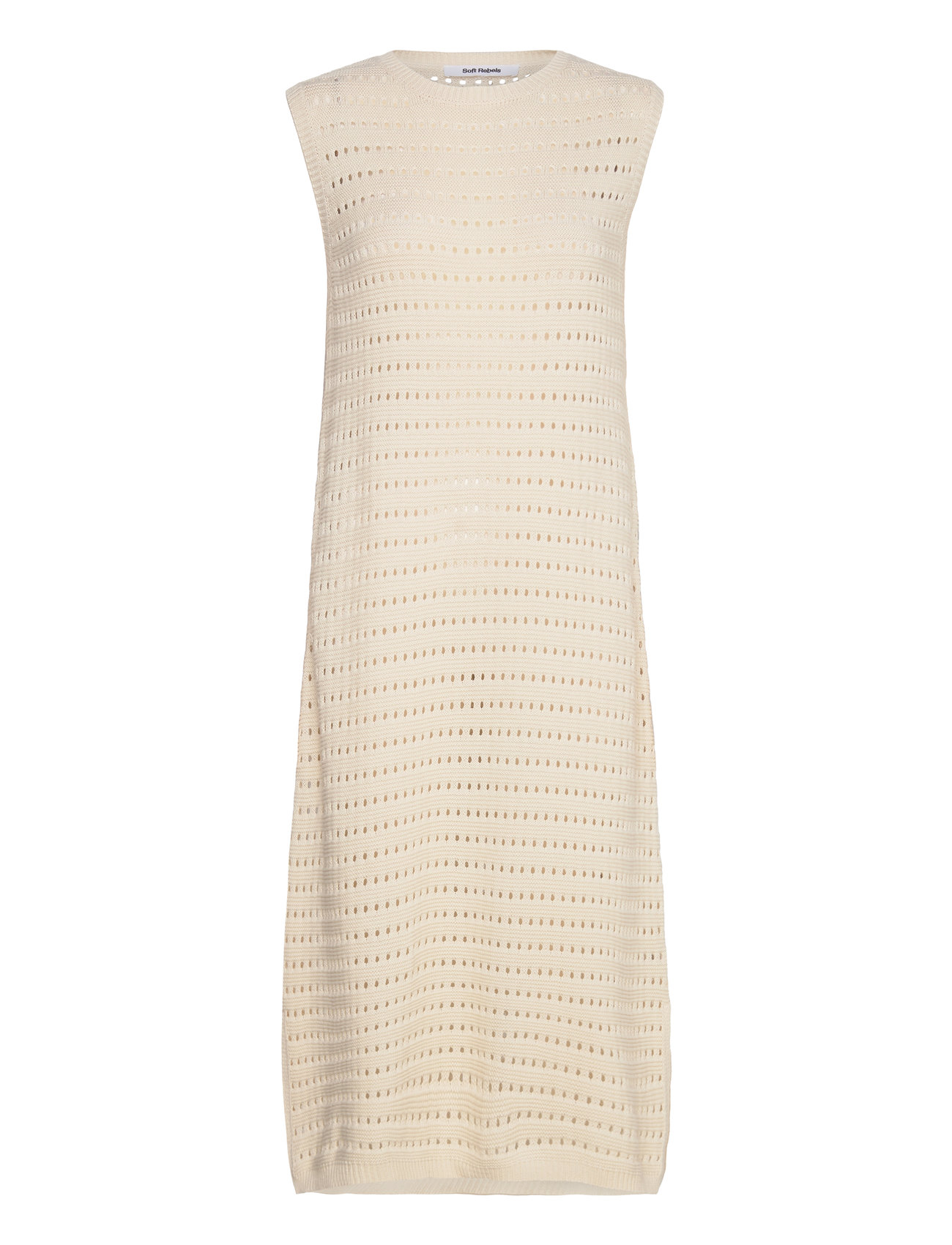 Srhennie Knit Dress Dresses Knitted Dresses Beige Soft Rebels