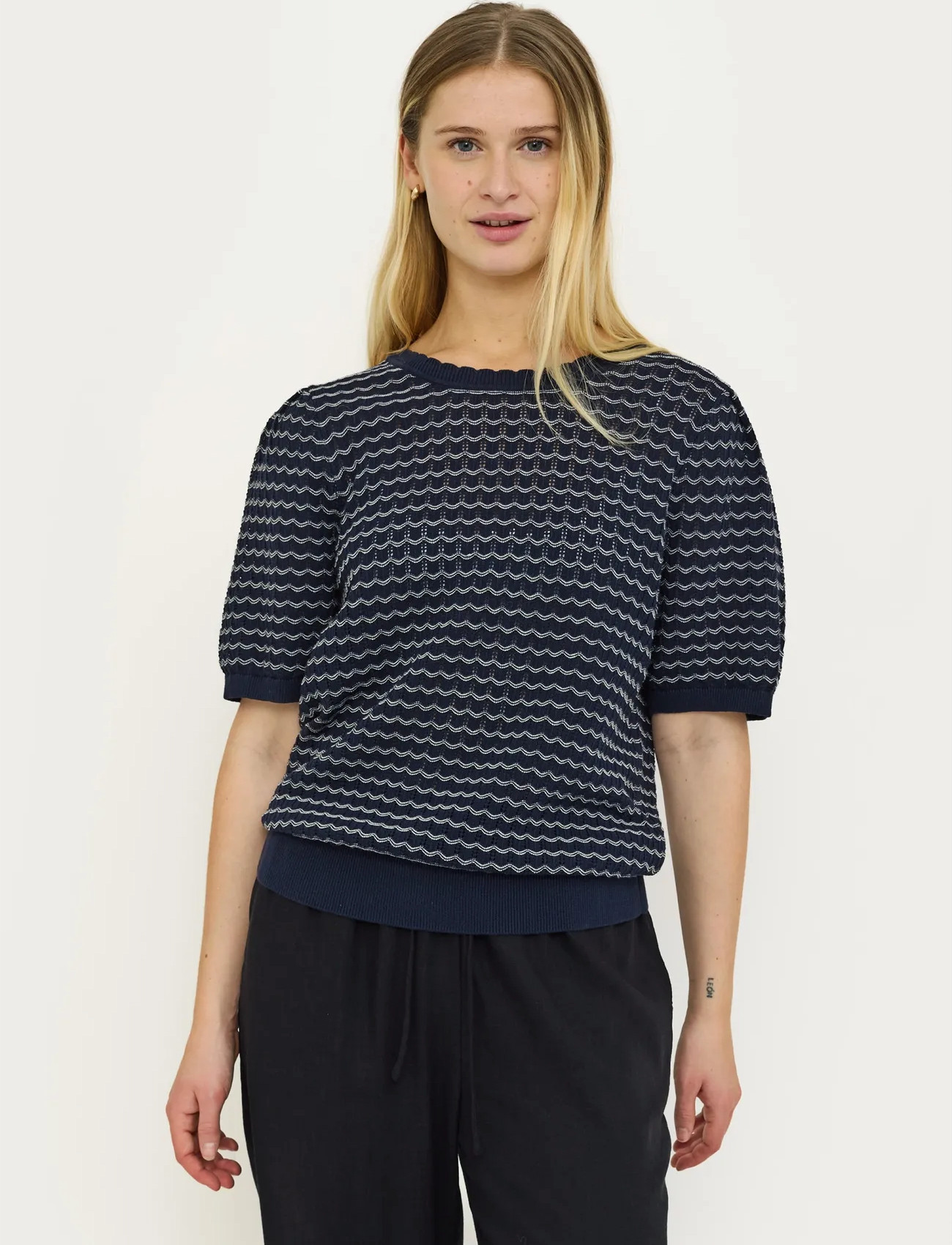 Soft Rebels Srmayan Knit, XL, Navy, Strik > Trøjer, Dame