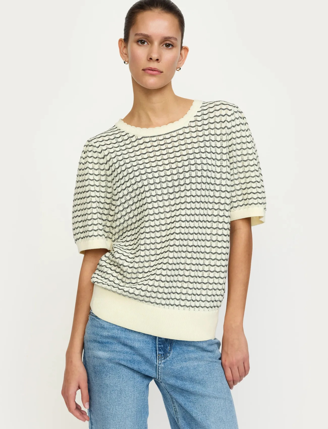 Soft Rebels Srmayan Knit, L, Cream, Strik > Trøjer, Dame