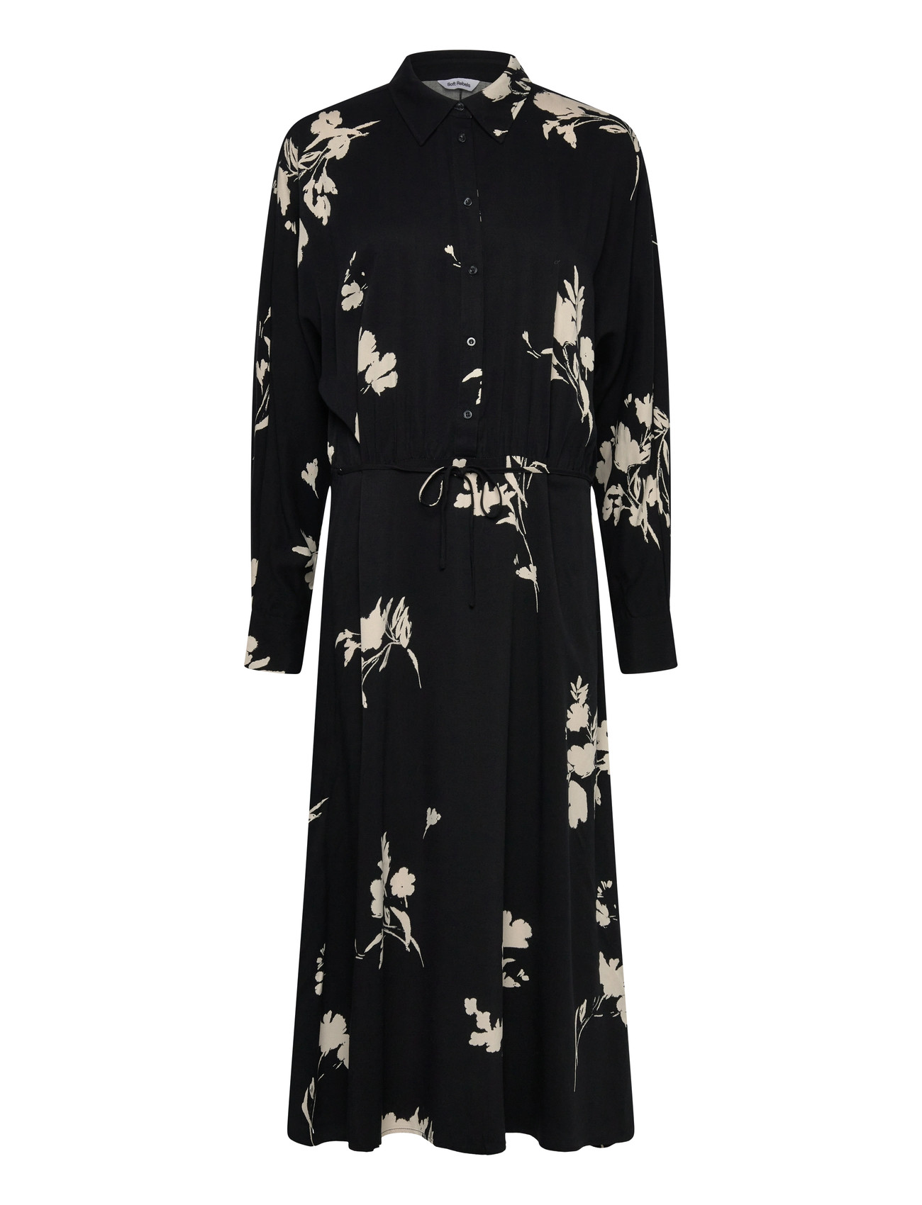 Soft Rebels Srmelinda Midi Dress, XS, Black, Kjoler > Knælange Og Midi, Dame