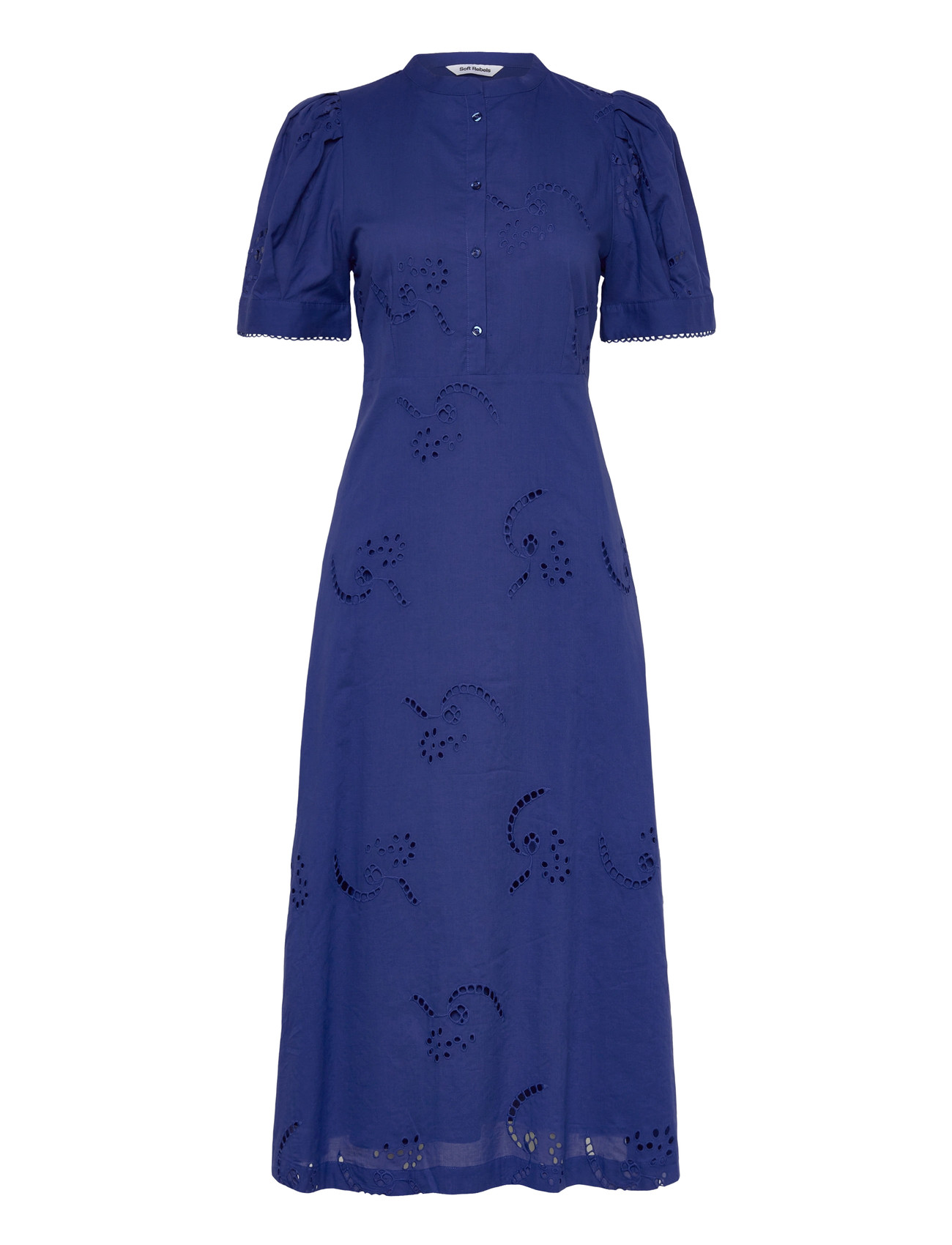 Soft Rebels Srkyllie Midi Dress, XL, Blue, Kjoler > Knælange Og Midi, Dame