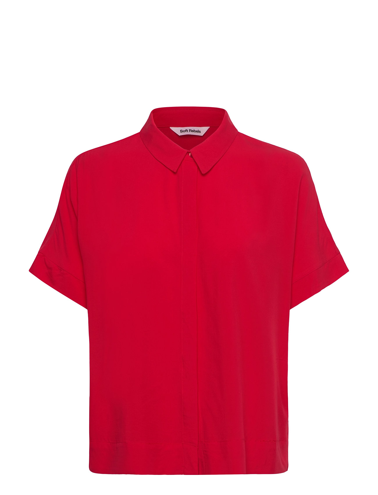 SOFT REBELS Srfreedom Ss Shirt Rot - S - Damen