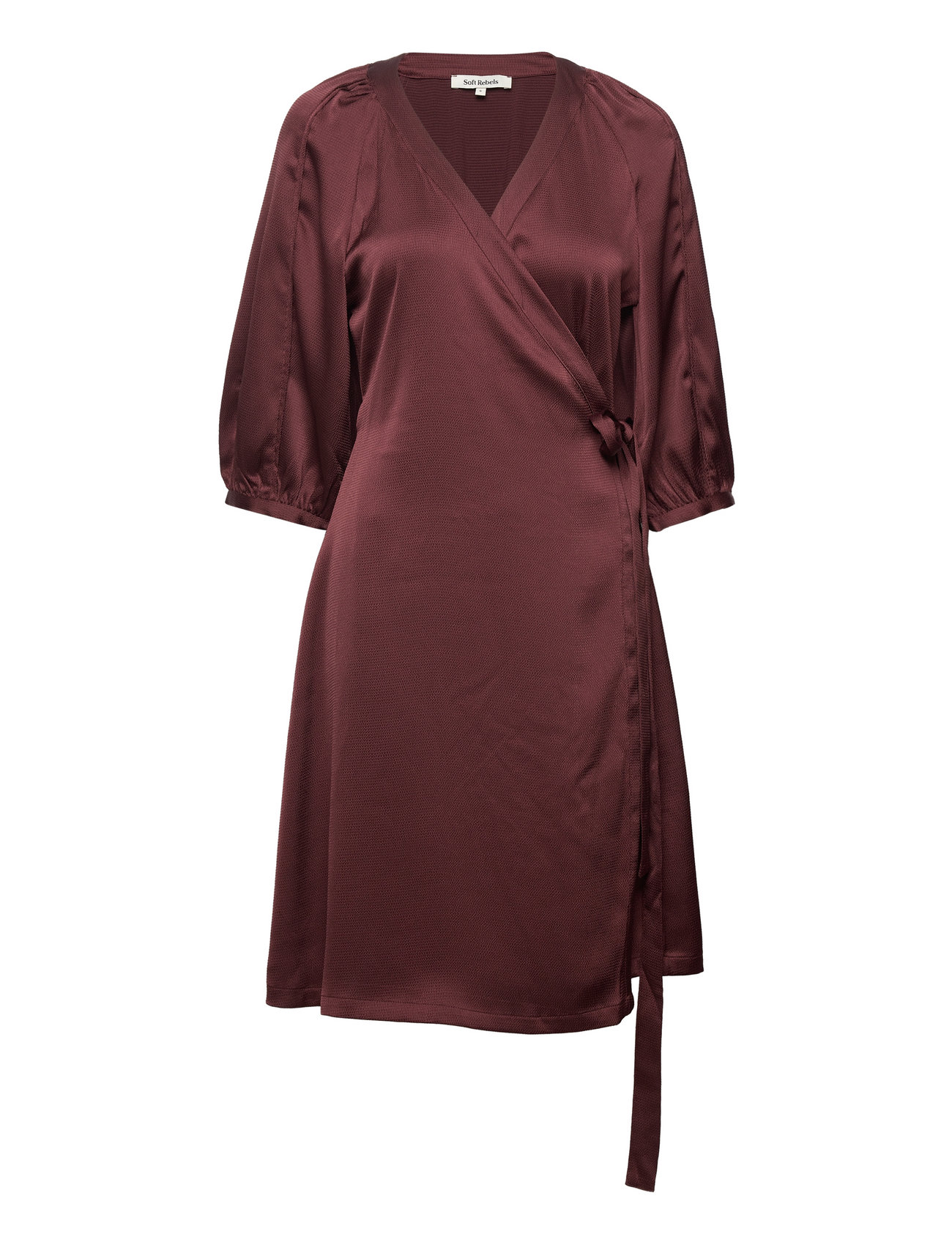 Srharlow Wrap Dress Brown Soft Rebels
