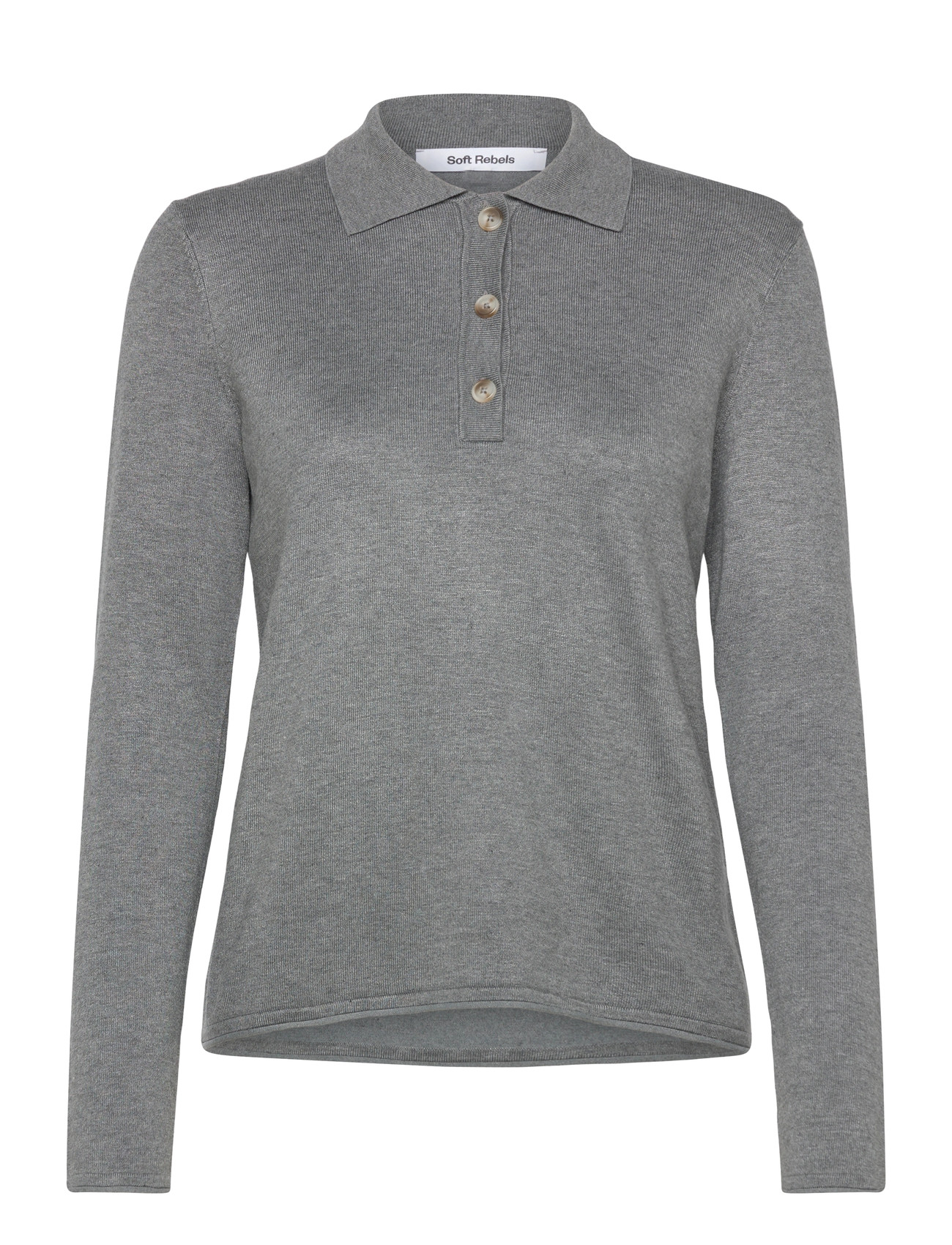 Soft Rebels Srnori Knit, L, Grey, Strik > Trøjer, Dame