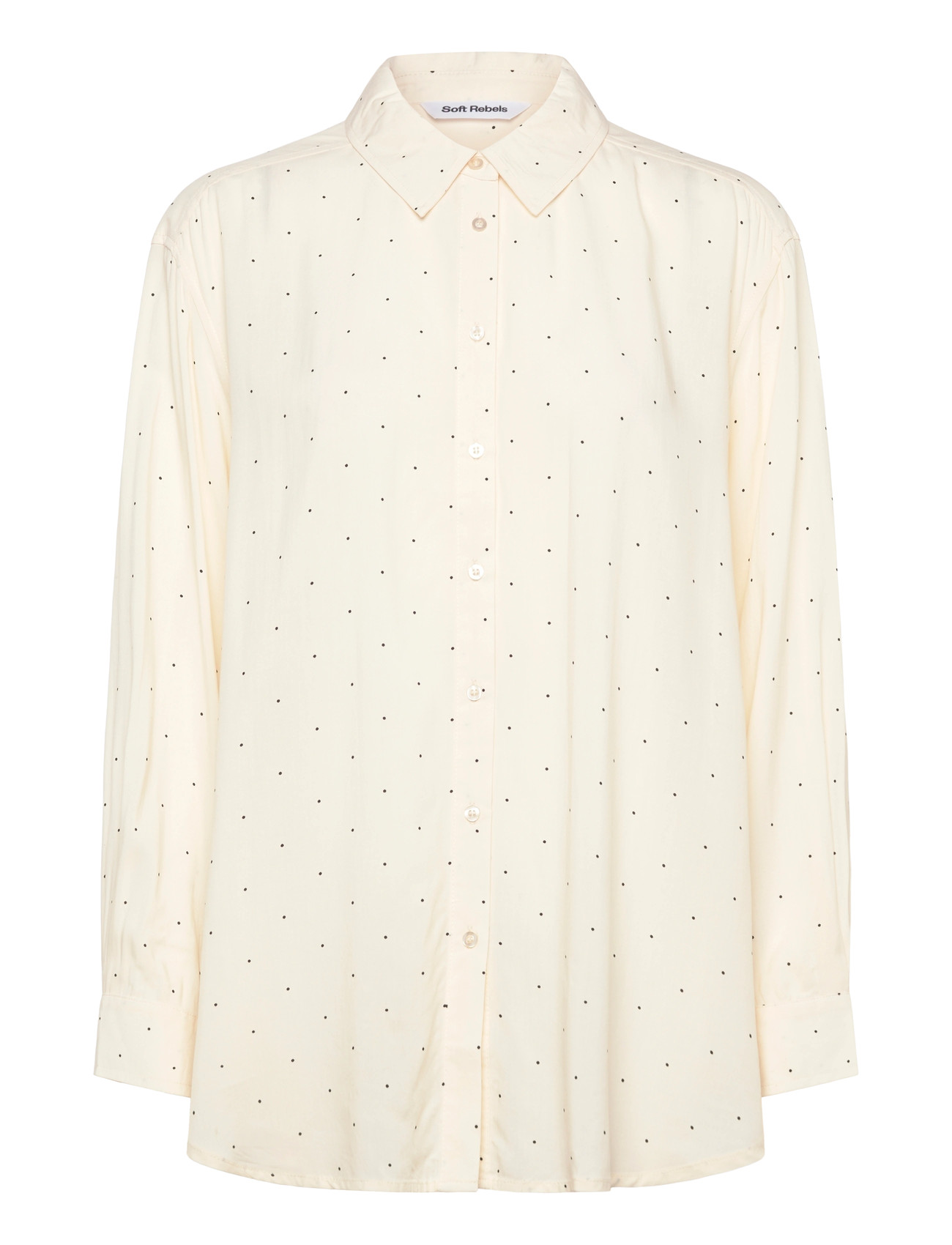 SOFT REBELS Srmargot Dot Shirt Cream - XS - Damen