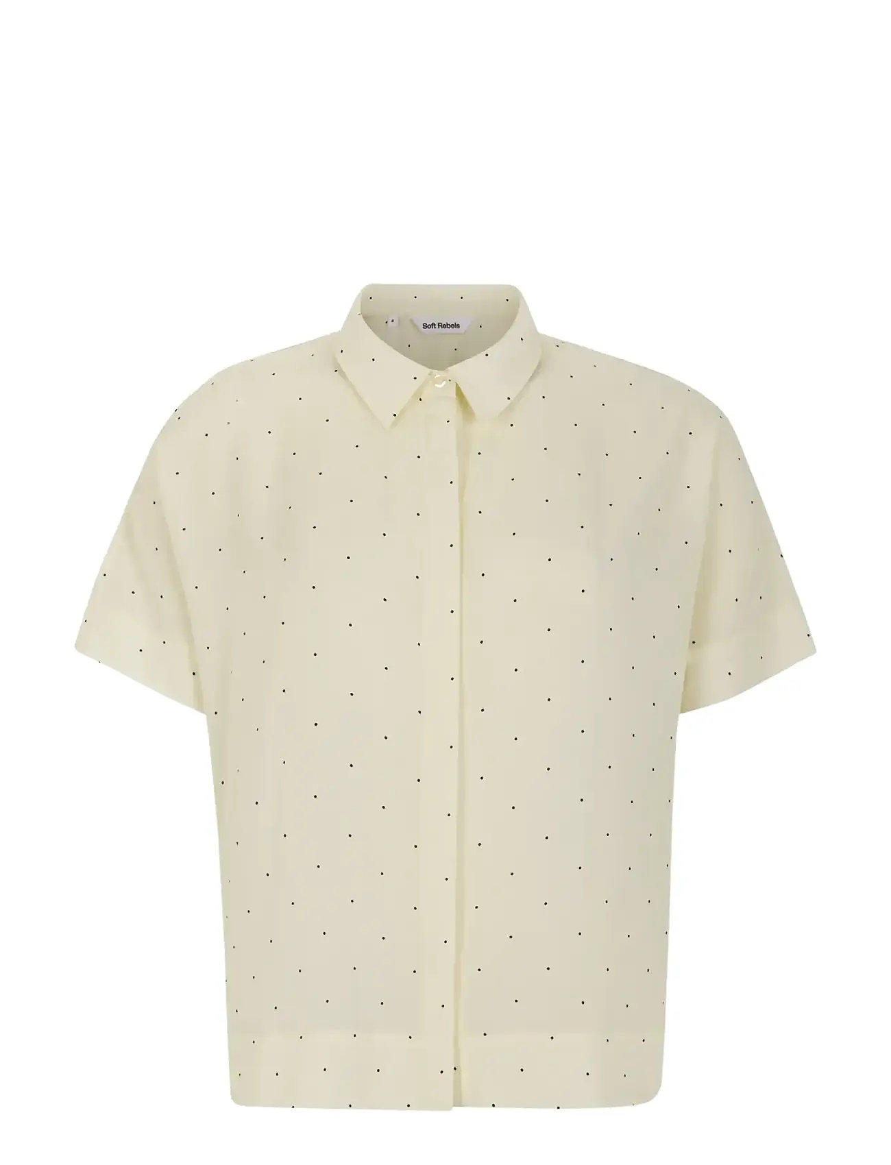 SOFT REBELS Srmargot Freedom Dot Ss Shirt Gelb - M - Damen