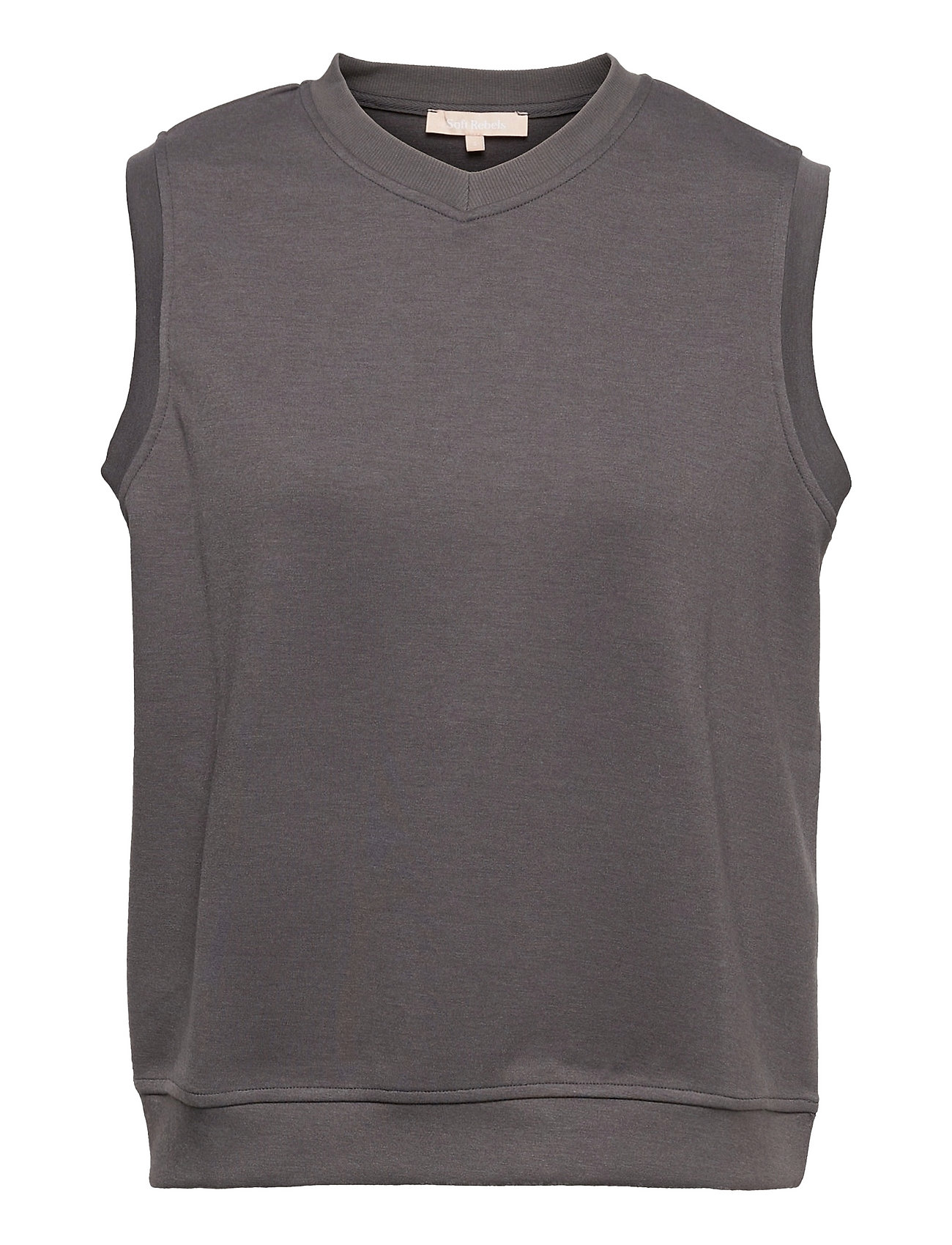 Srcara Vest Tops T-shirts & Tops Sleeveless Grey Soft Rebels