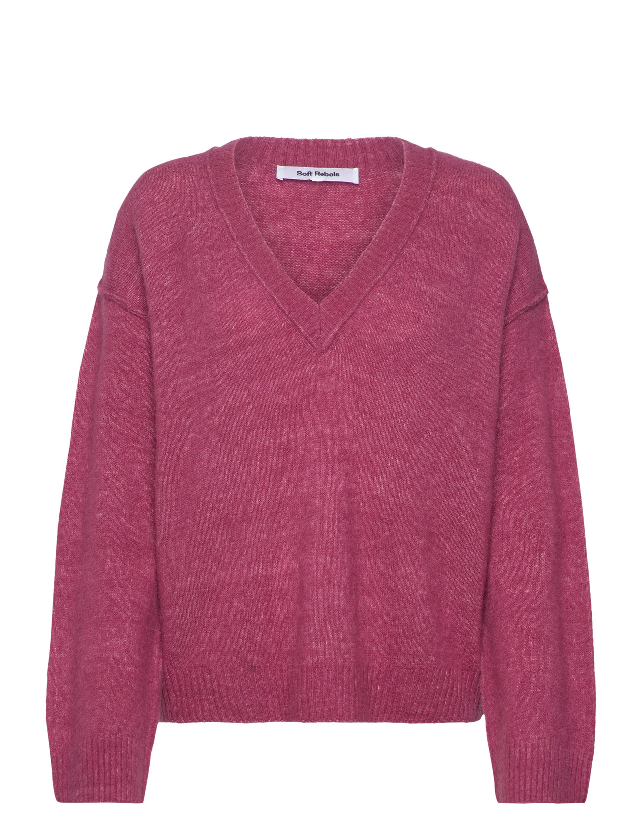 Srallison V-Neck Knit Pink Soft Rebels