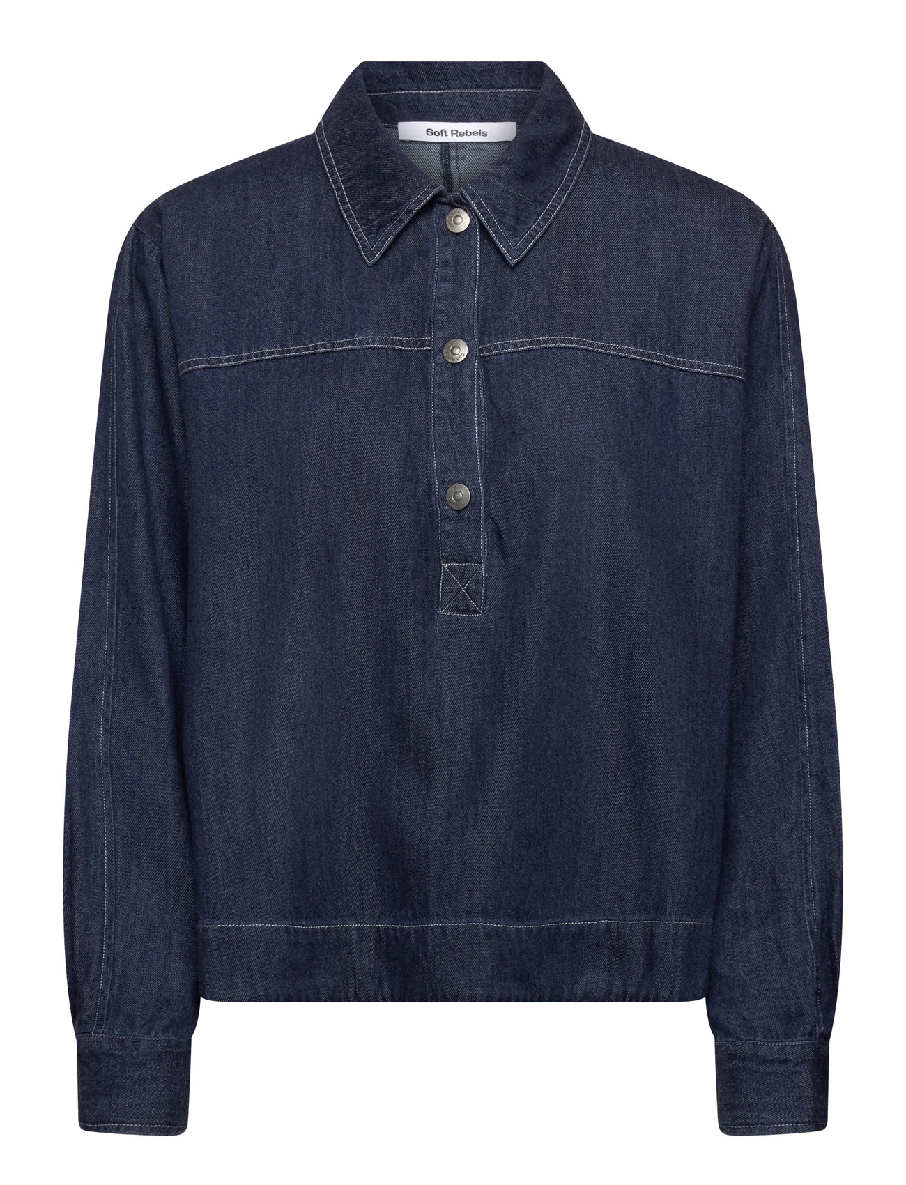 SOFT REBELS Srportia Bluse Navy - S - Damen
