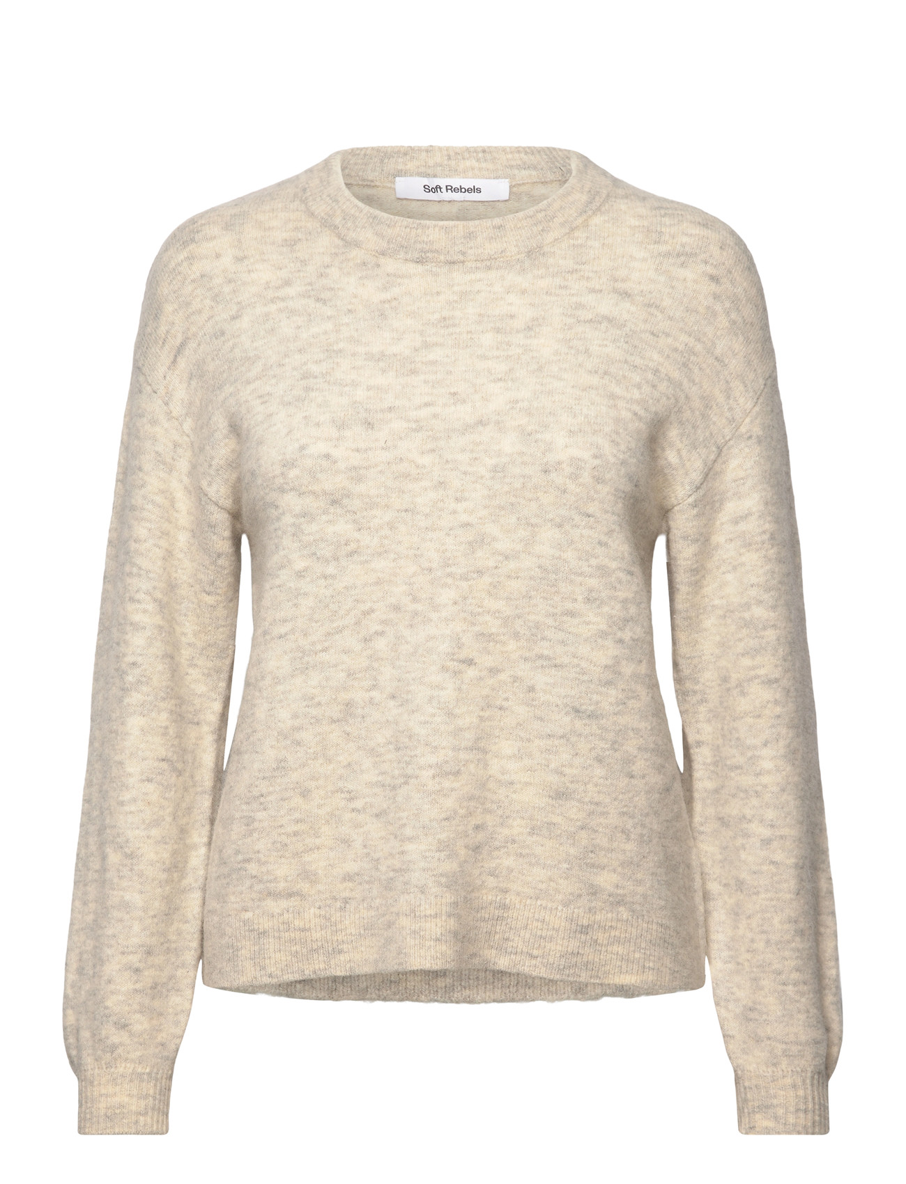 Soft Rebels Srallison Knit, S, Beige, Strik > Trøjer, Dame