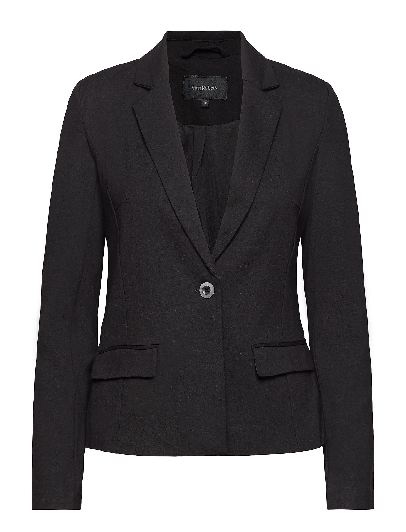 Freya Plain Blazer Colbert Zwart Soft Rebels soft rebels kopen in de aanbieding