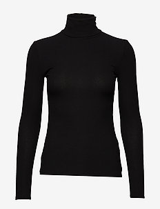 Cali Rollneck Blouse - BLACK