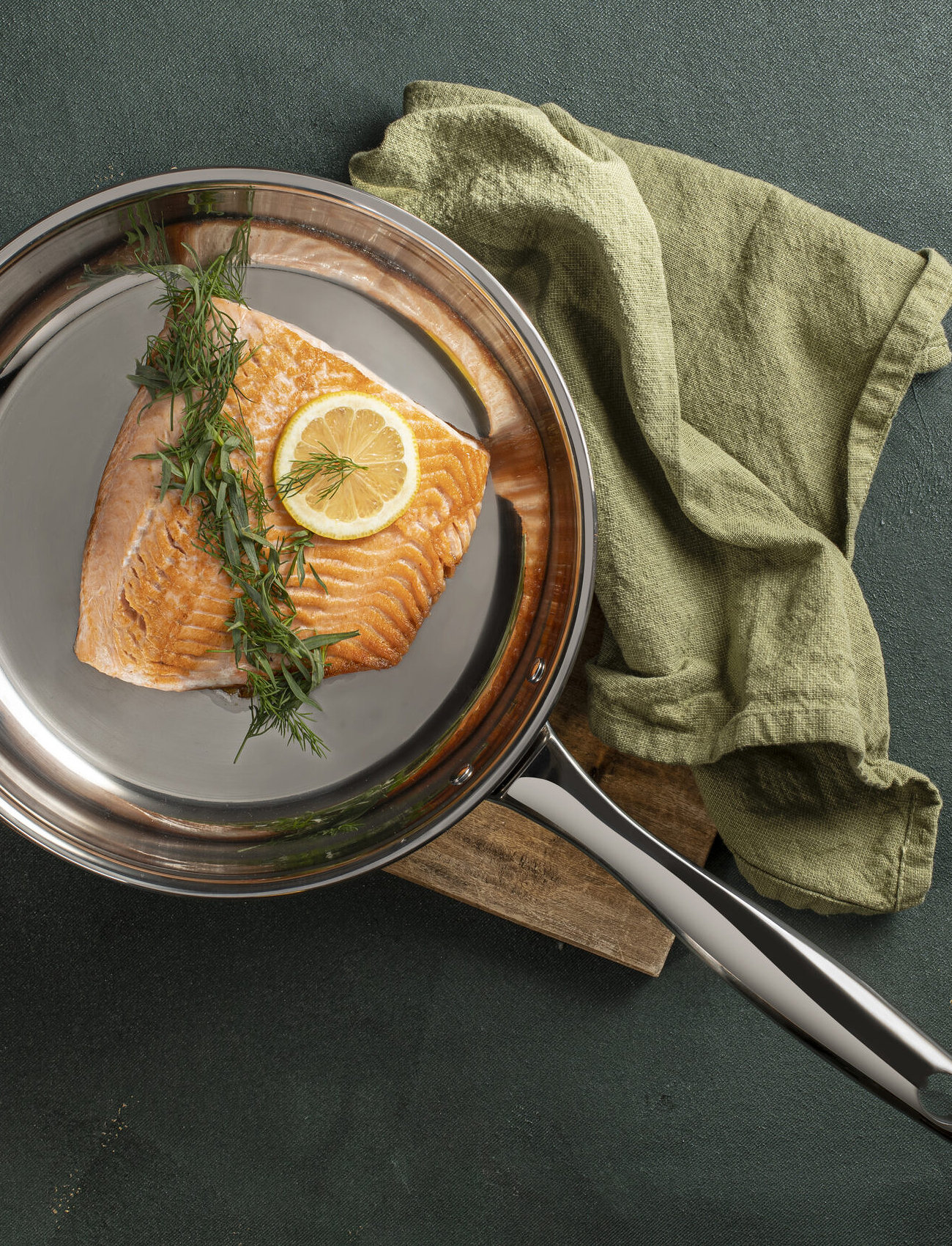 Sola Green Cooking Frying Pan, Ø 28 cm, Silver, Gryder & Pander > Stegepander, Unisex