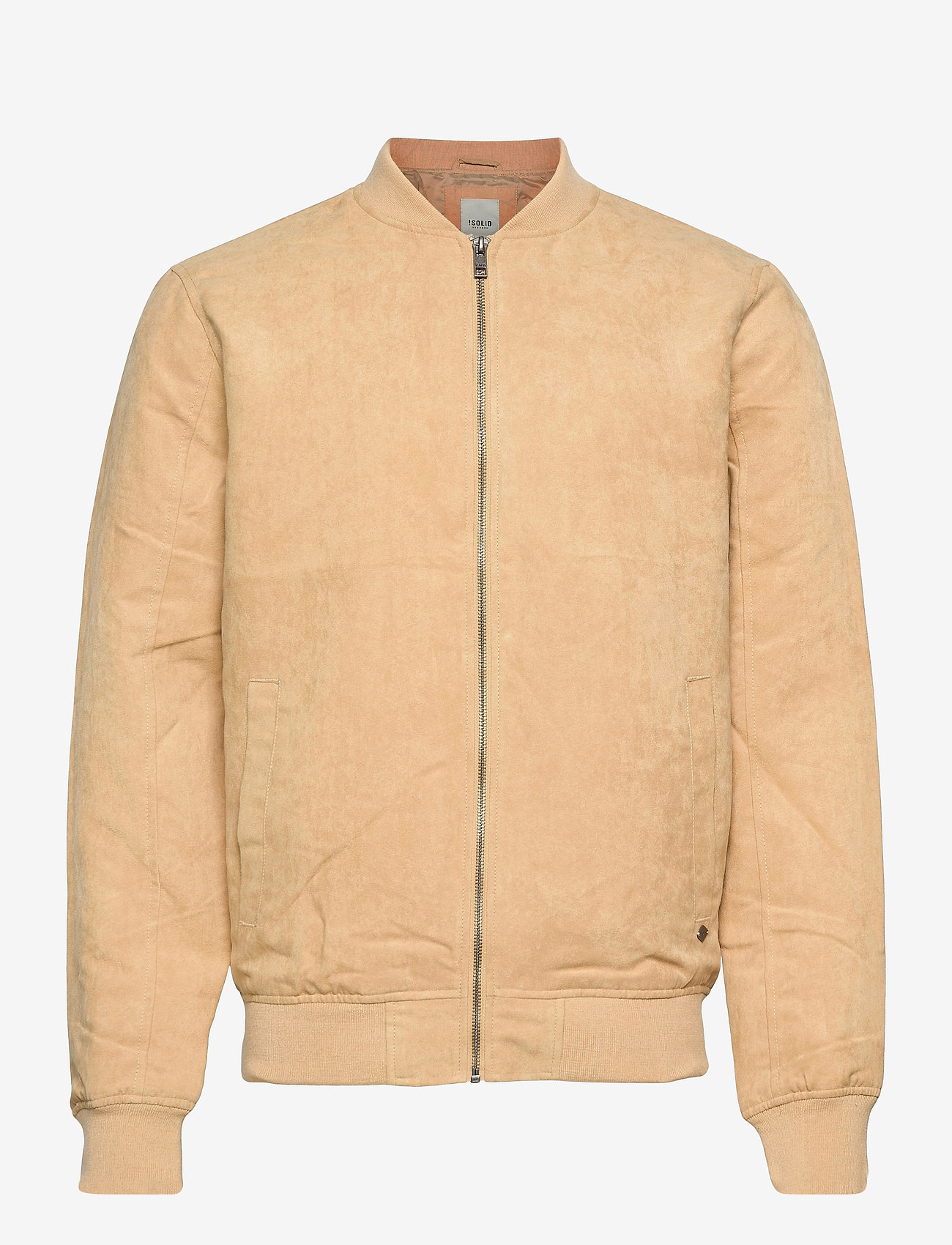 beige suede bomber jacket