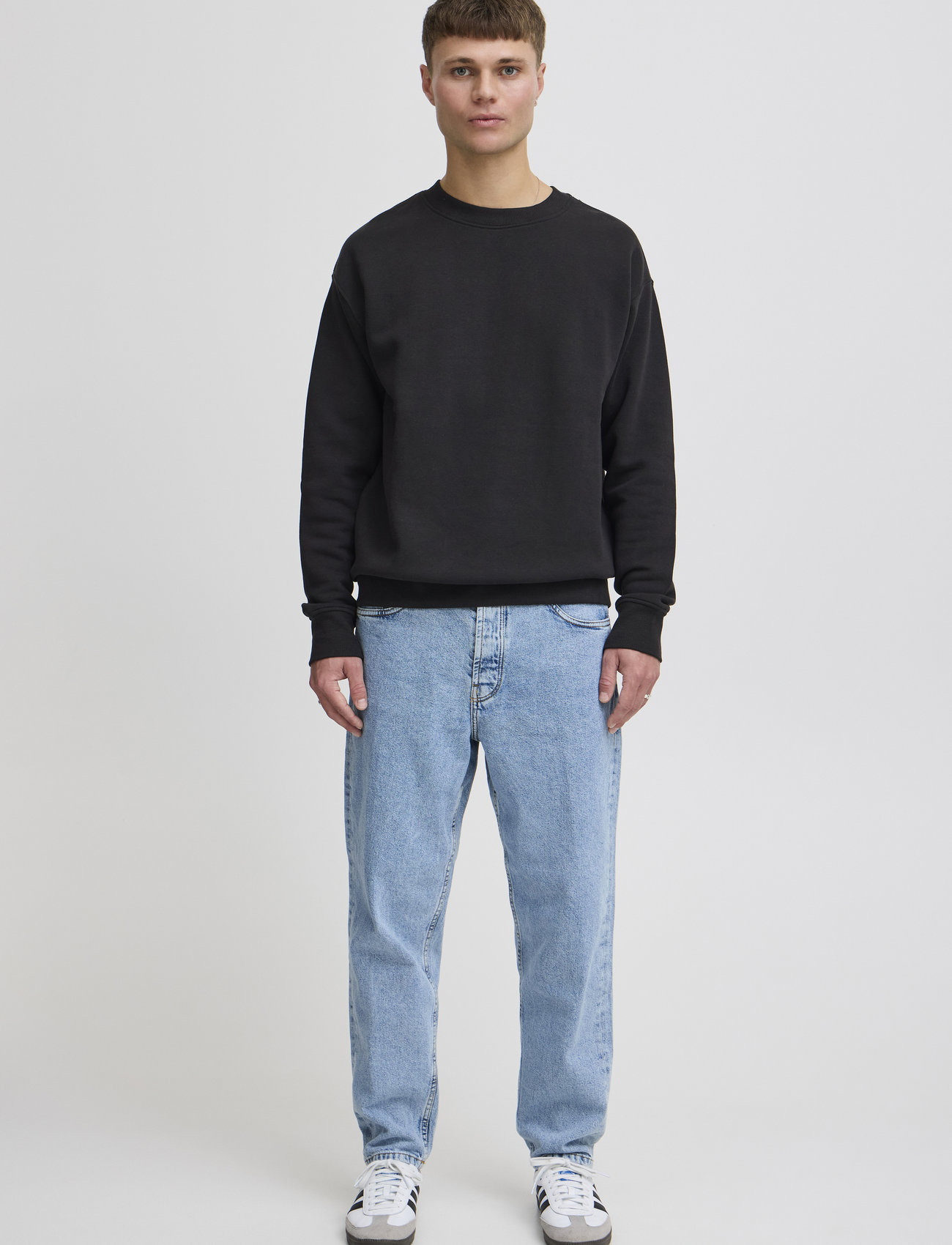 Solid Sdlenz Crew Sw, XL, Black, Sweatshirts & Hættetrøjer > Sweatshirts, Herre