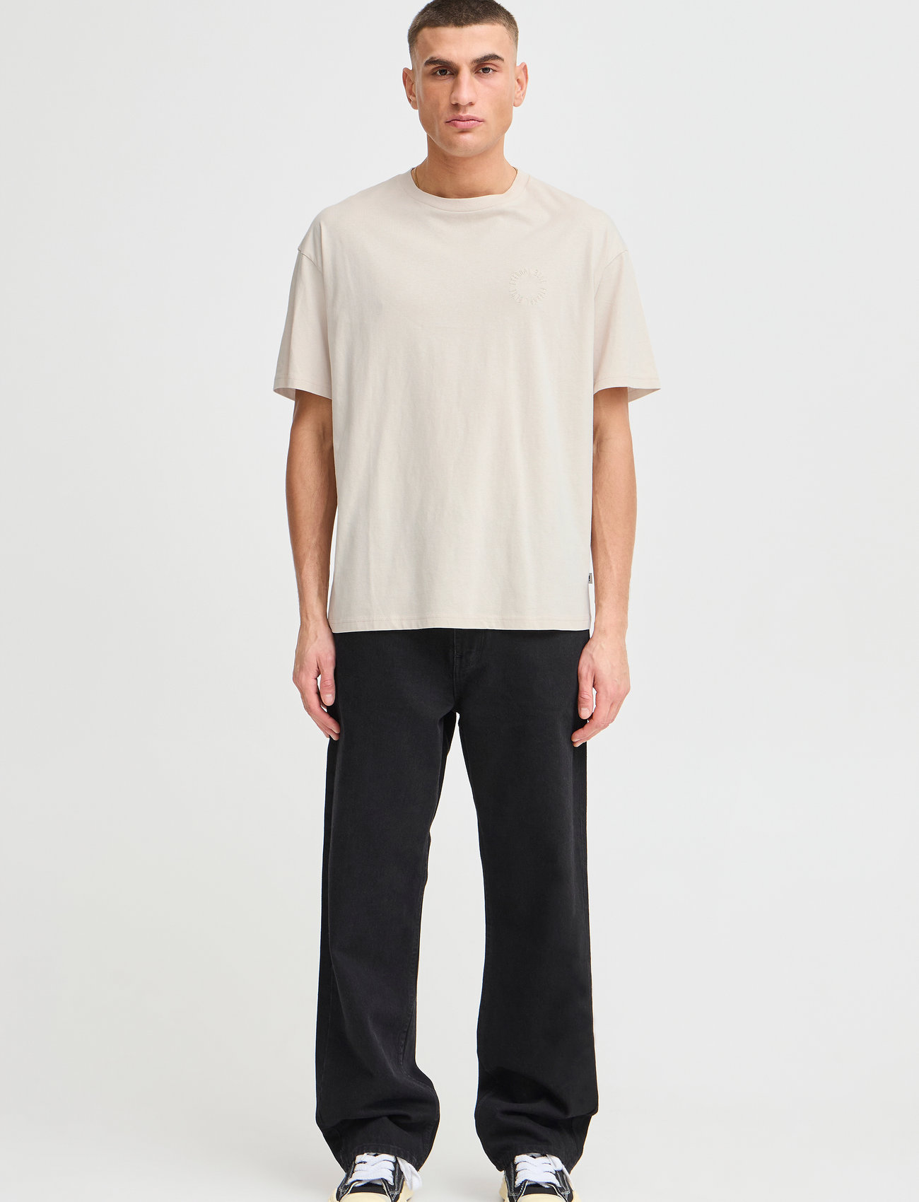 Solid Sdorrick, S, Cream, T-Shirts > Kortærmede, Herre