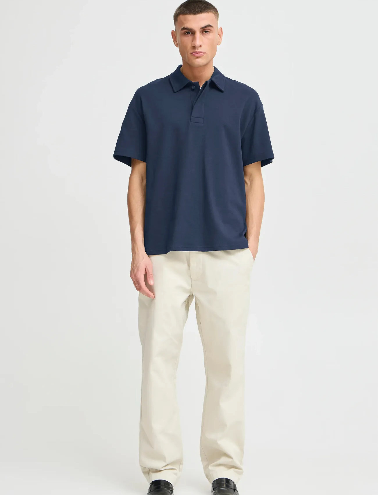 Solid Sdoswald, L, Navy, Poloer > Kortærmede, Herre