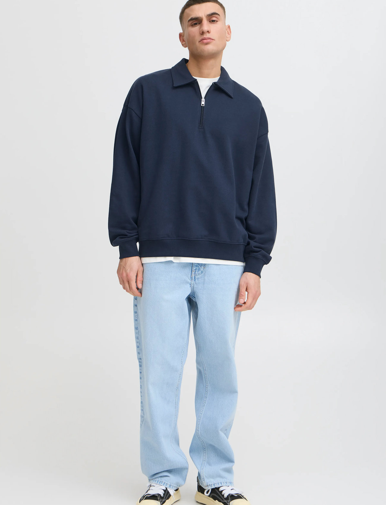 Solid Sdowney, S, Navy, Sweatshirts & Hættetrøjer > Sweatshirts, Herre
