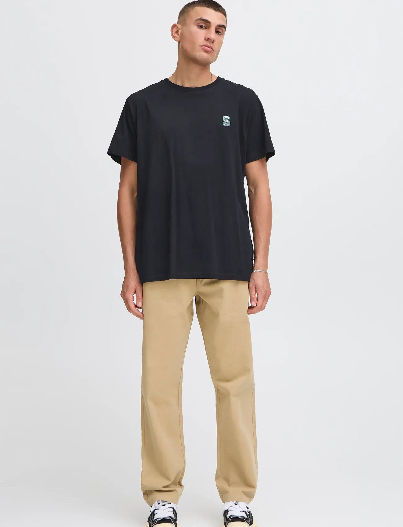 Solid Sdreginald, L, Black, T-Shirts > Kortærmede, Herre
