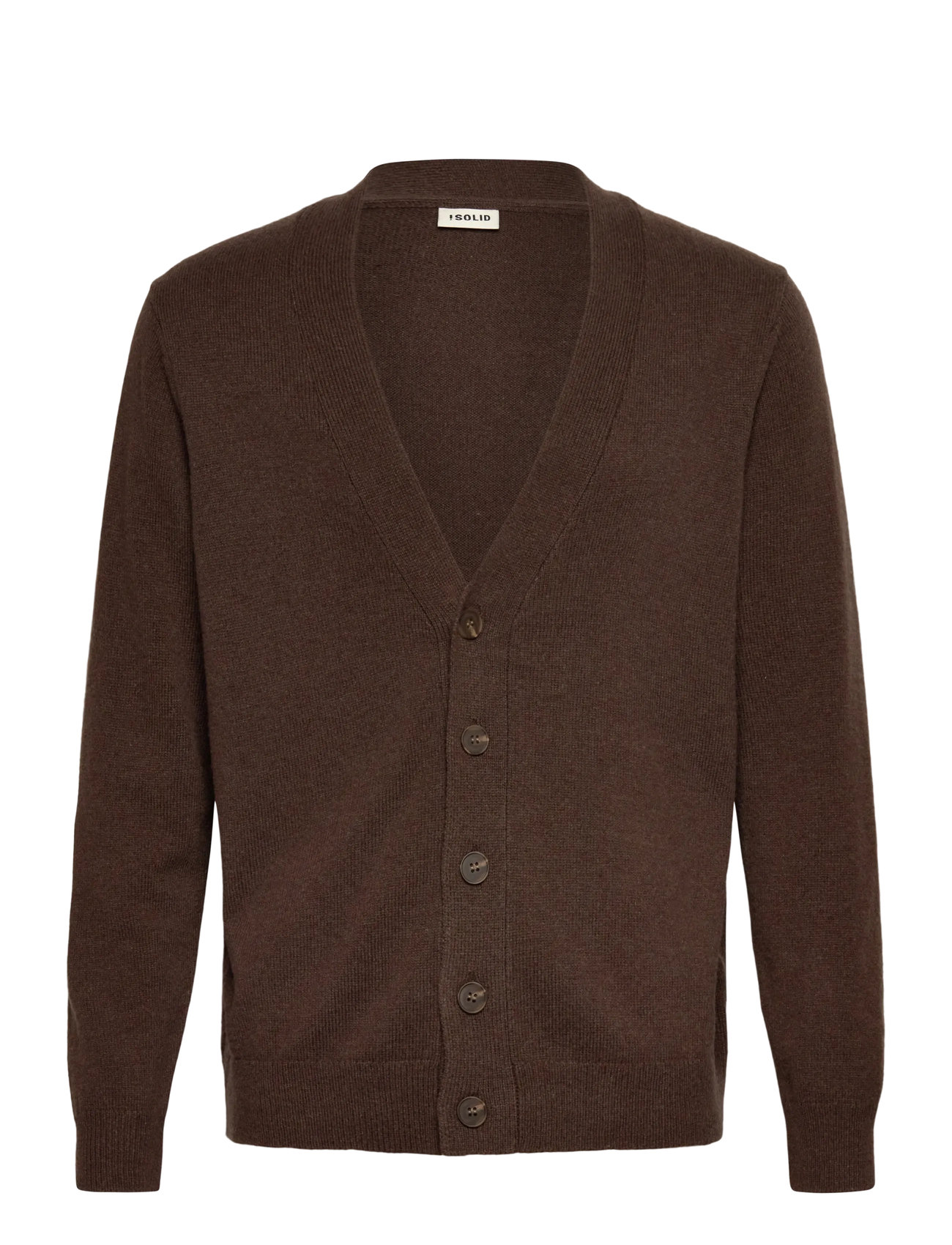 Solid Sdrick Cardigan, L, Brown, Strik > Cardigans, Herre