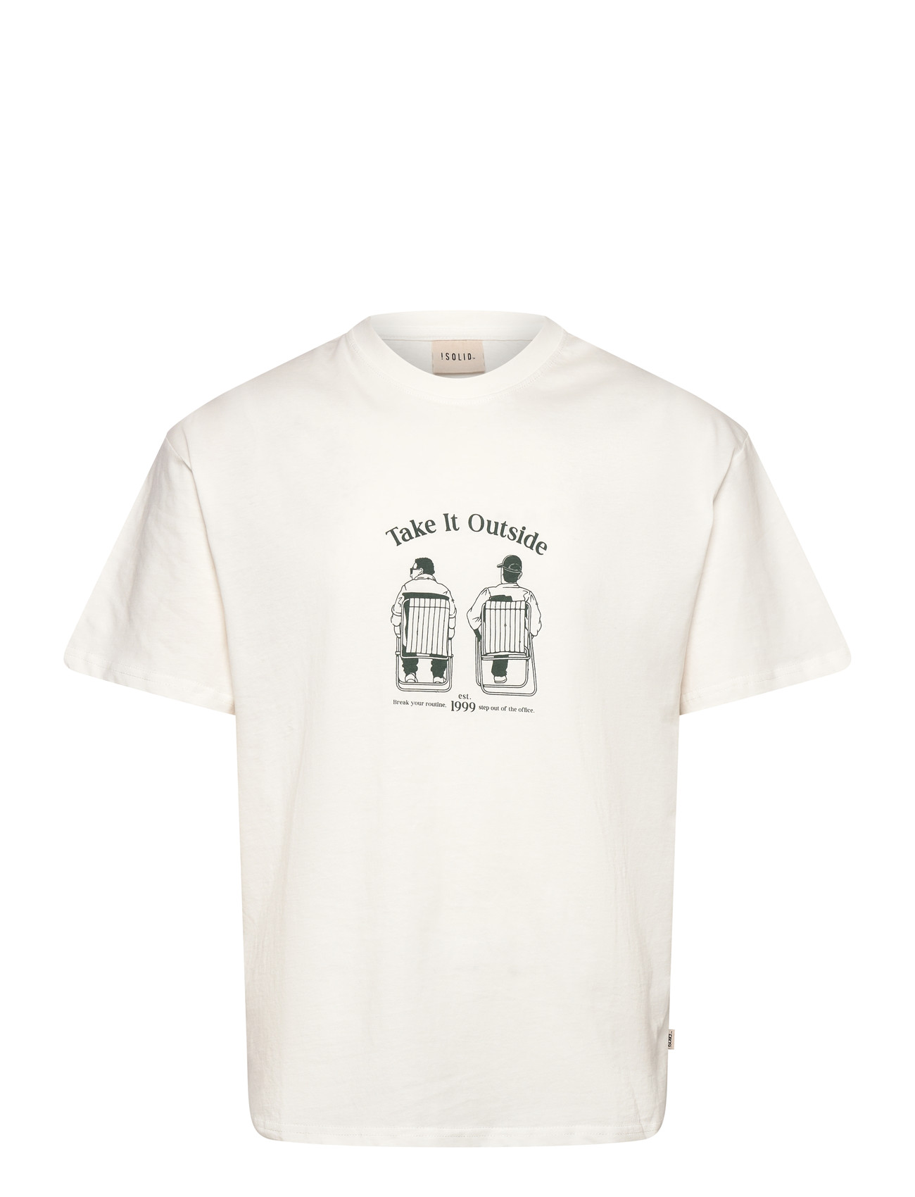 Solid Sdtalon, XL, Cream, T-Shirts > Kortærmede, Herre