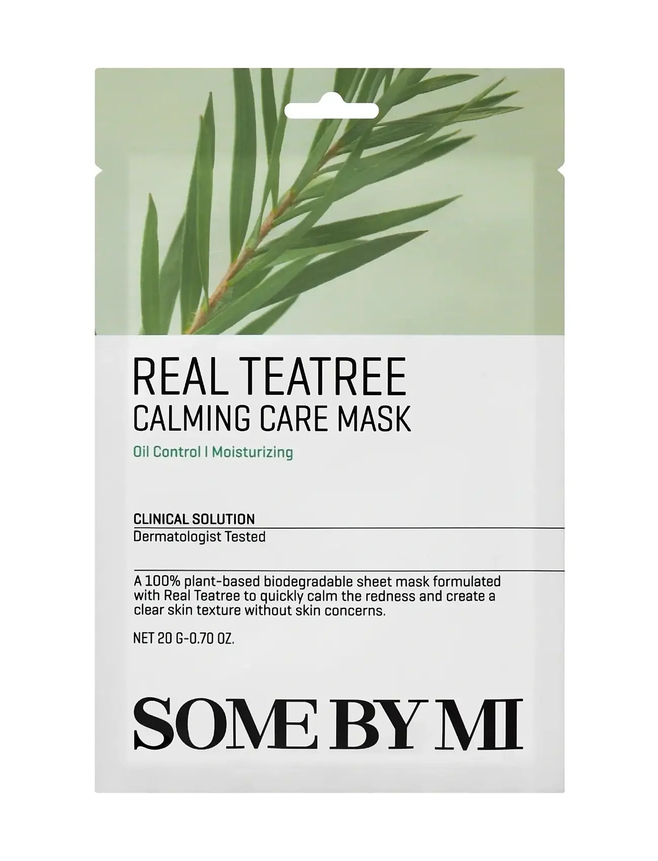Some by Mi Real Teatree Calming Care Mask, 20 G, Nude, Masker > Sheetmask, Dame