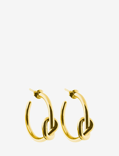Knot hoops - Øreringer - gold