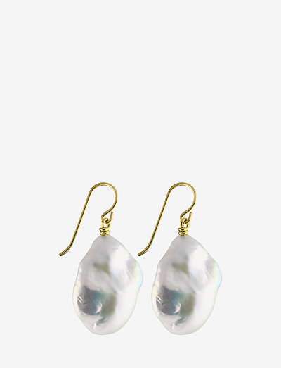 Baroque earrings - pearl earrings - gold