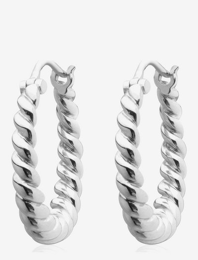 Twisted mini hoops - creoler - silver