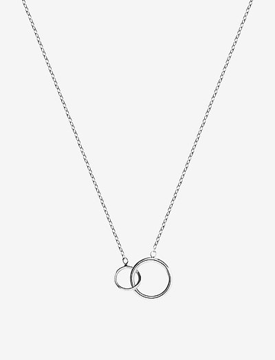 Mini circle necklace - dainty necklaces - silver